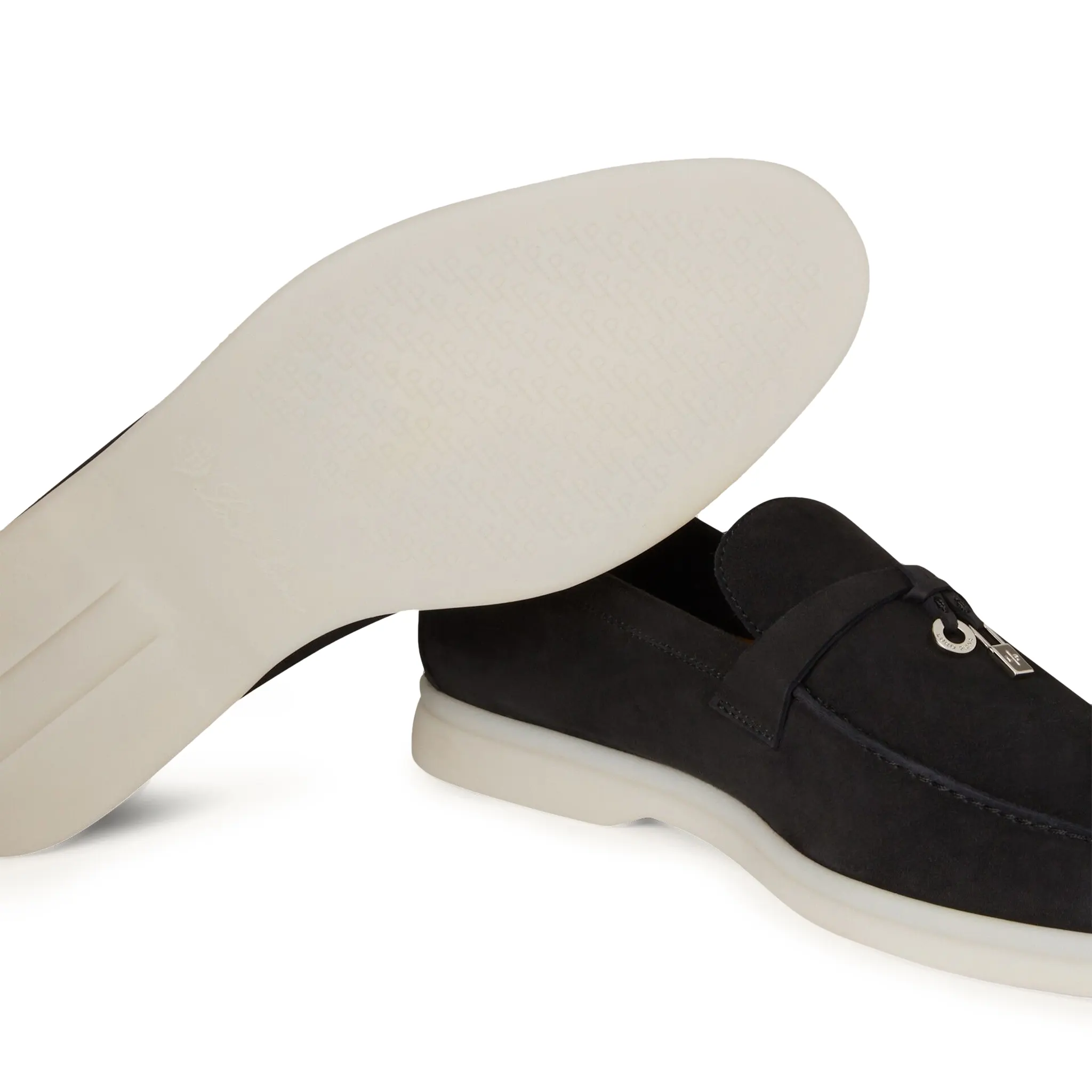 Loro Piana Summer Charms Walk Suede Caviar Loafers - Image 5