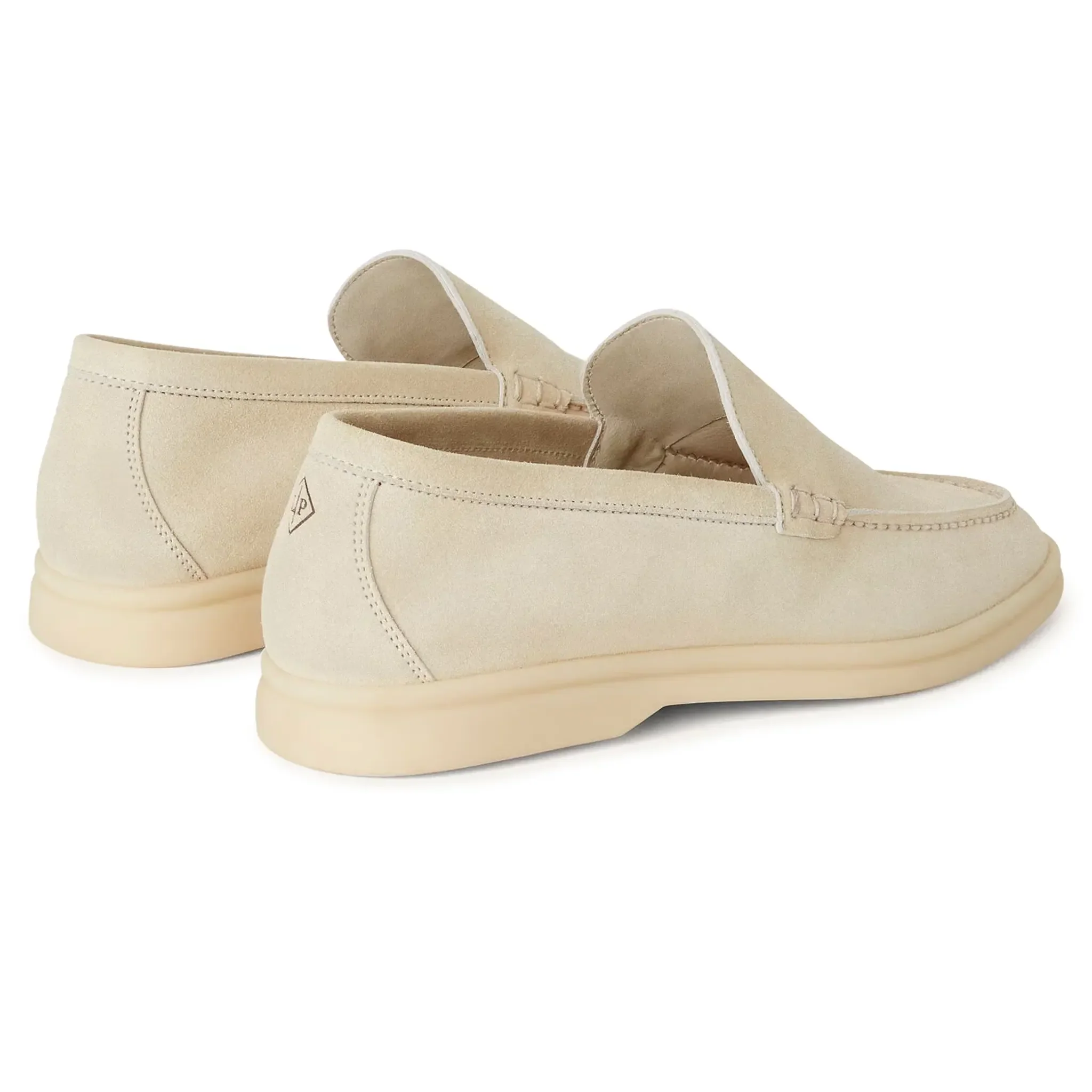 Loro Piana Summer Walk Suede Nougat Loafers - Image 4