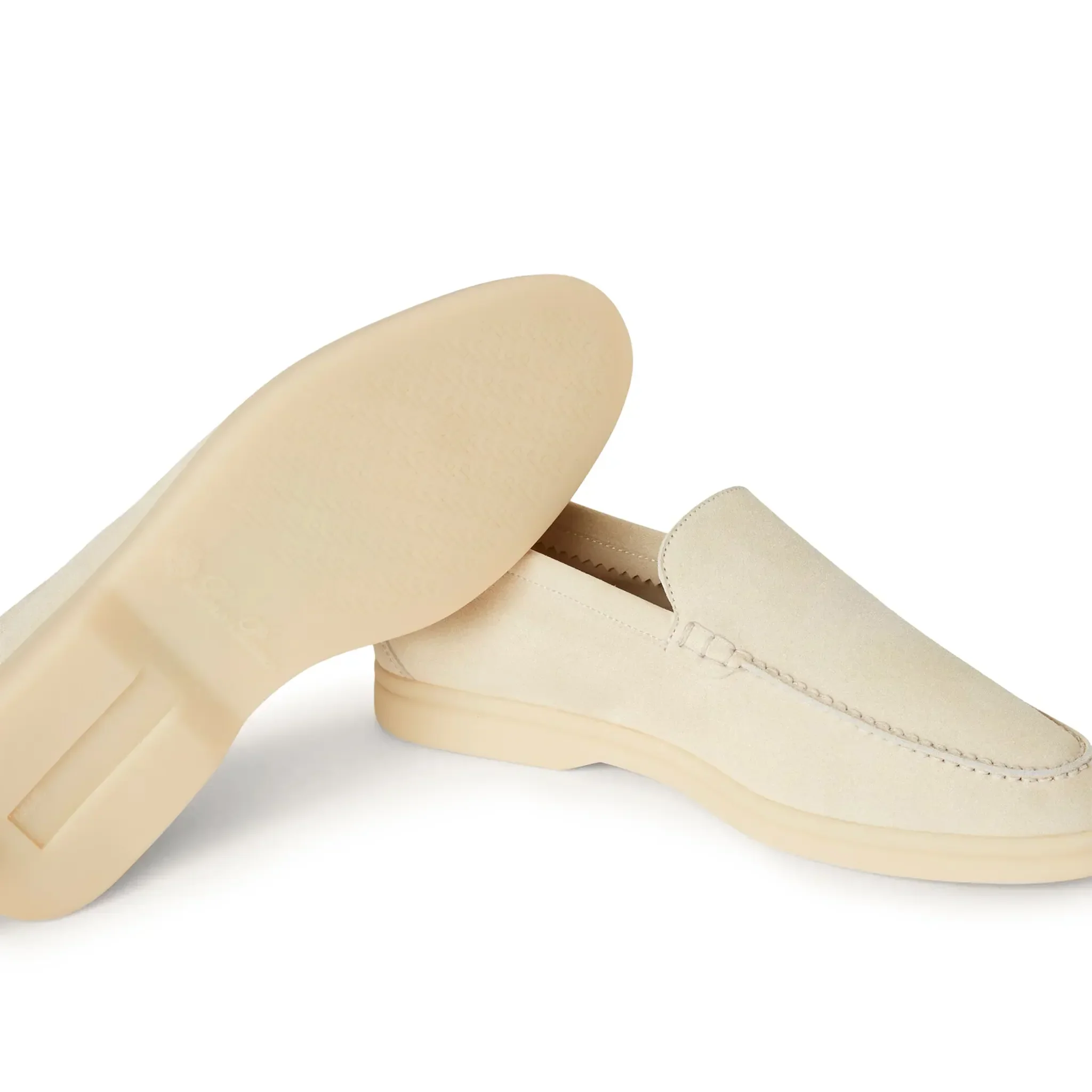 Loro Piana Summer Walk Suede Nougat Loafers - Image 5