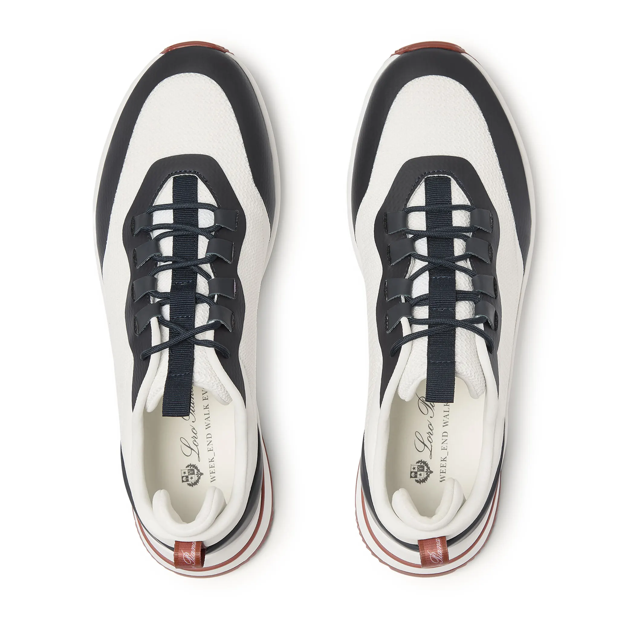 Loro Piana Week End Walk Frost White Sea Linen Mesh Sneaker - Image 3