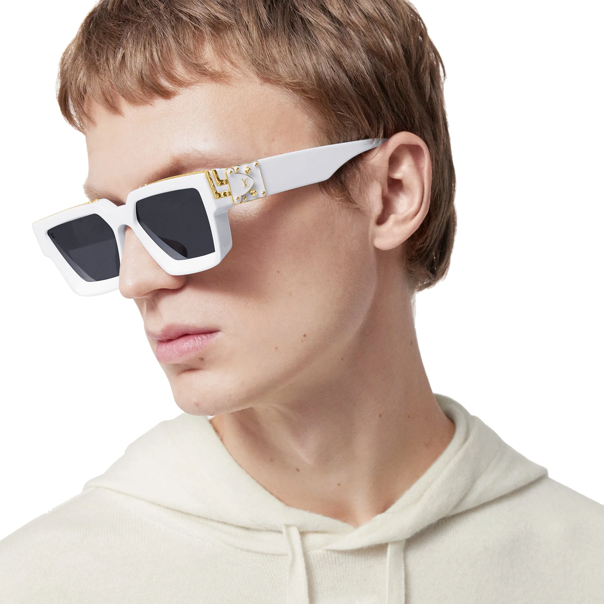Louis Vuitton 1.1 Millionaires White Gold Sunglasses - Image 3