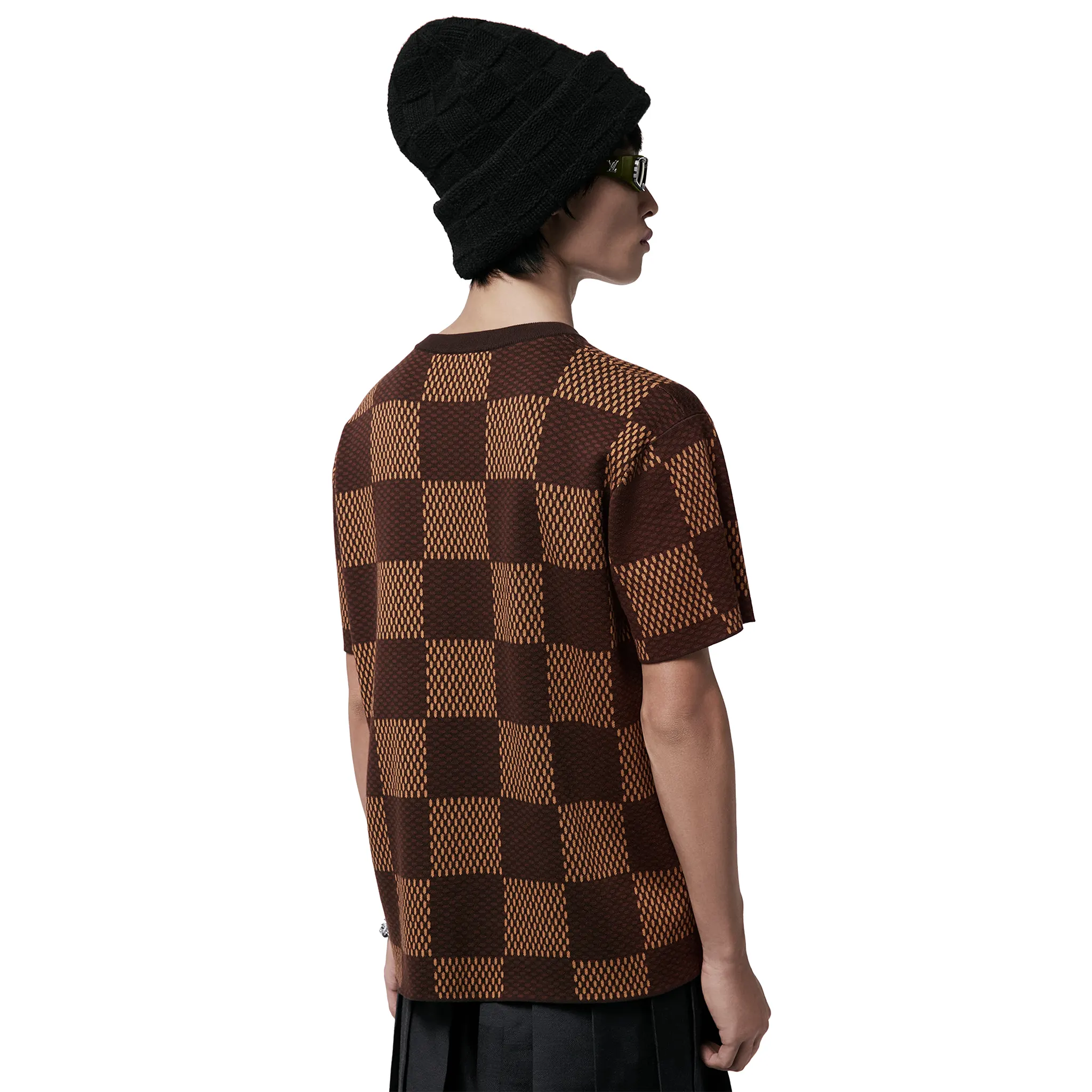 Louis Vuitton Damier LV Crystal Patch Brown T Shirt - Image 2