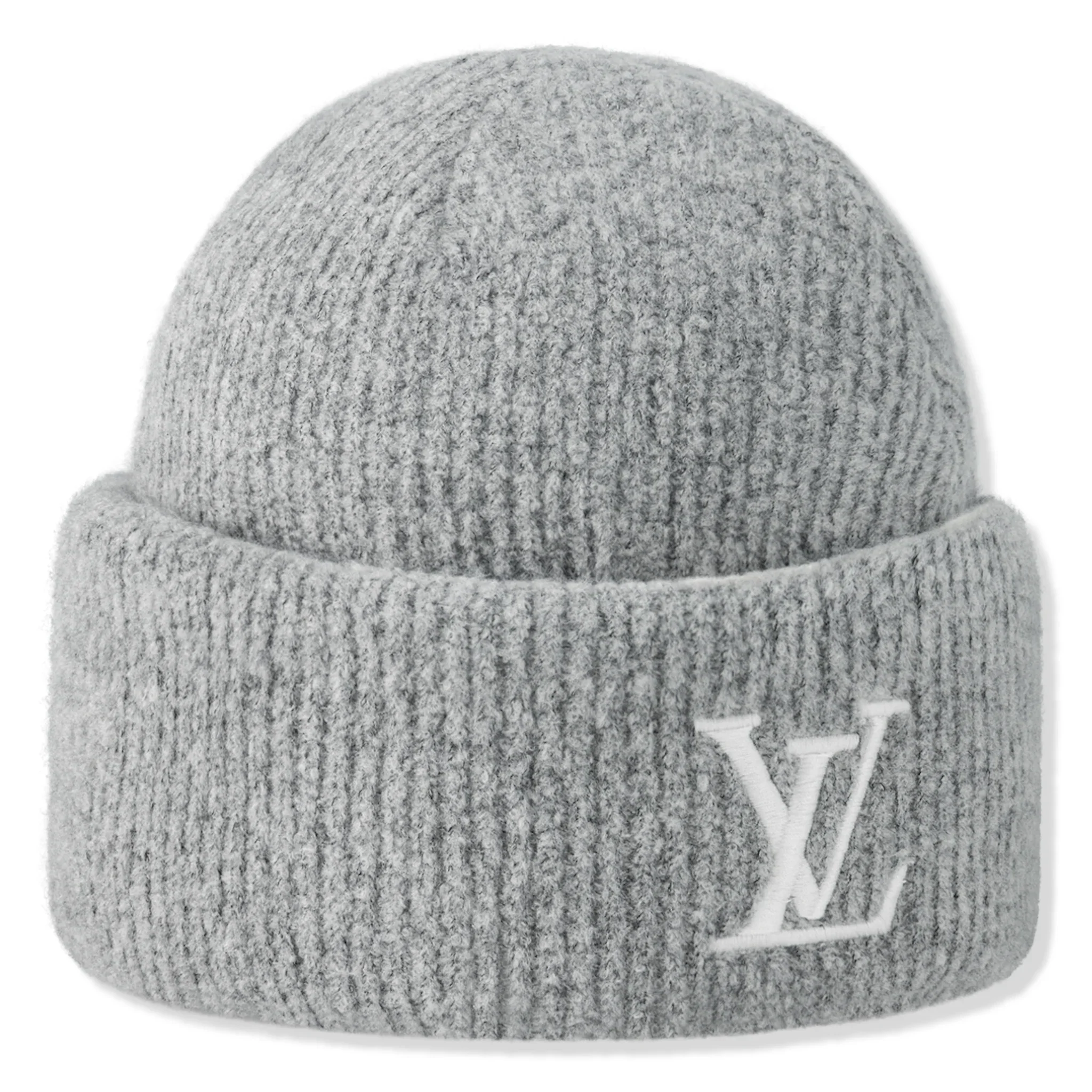 Louis Vuitton Damoflage Pearls Crush Reversible Light Grey Beanie - Image 3