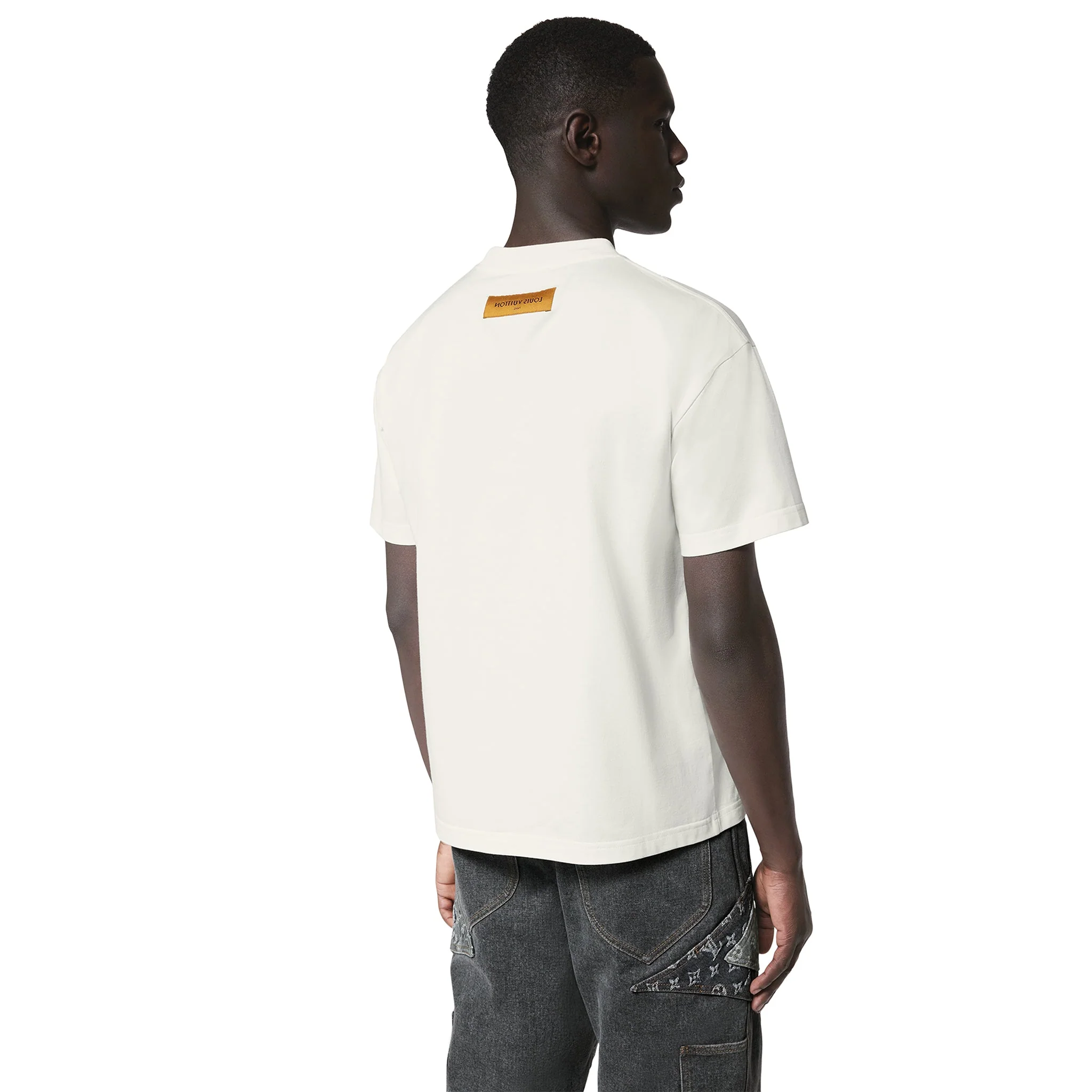 Louis Vuitton LV Birds Printed Cotton T Shirt White - Image 2