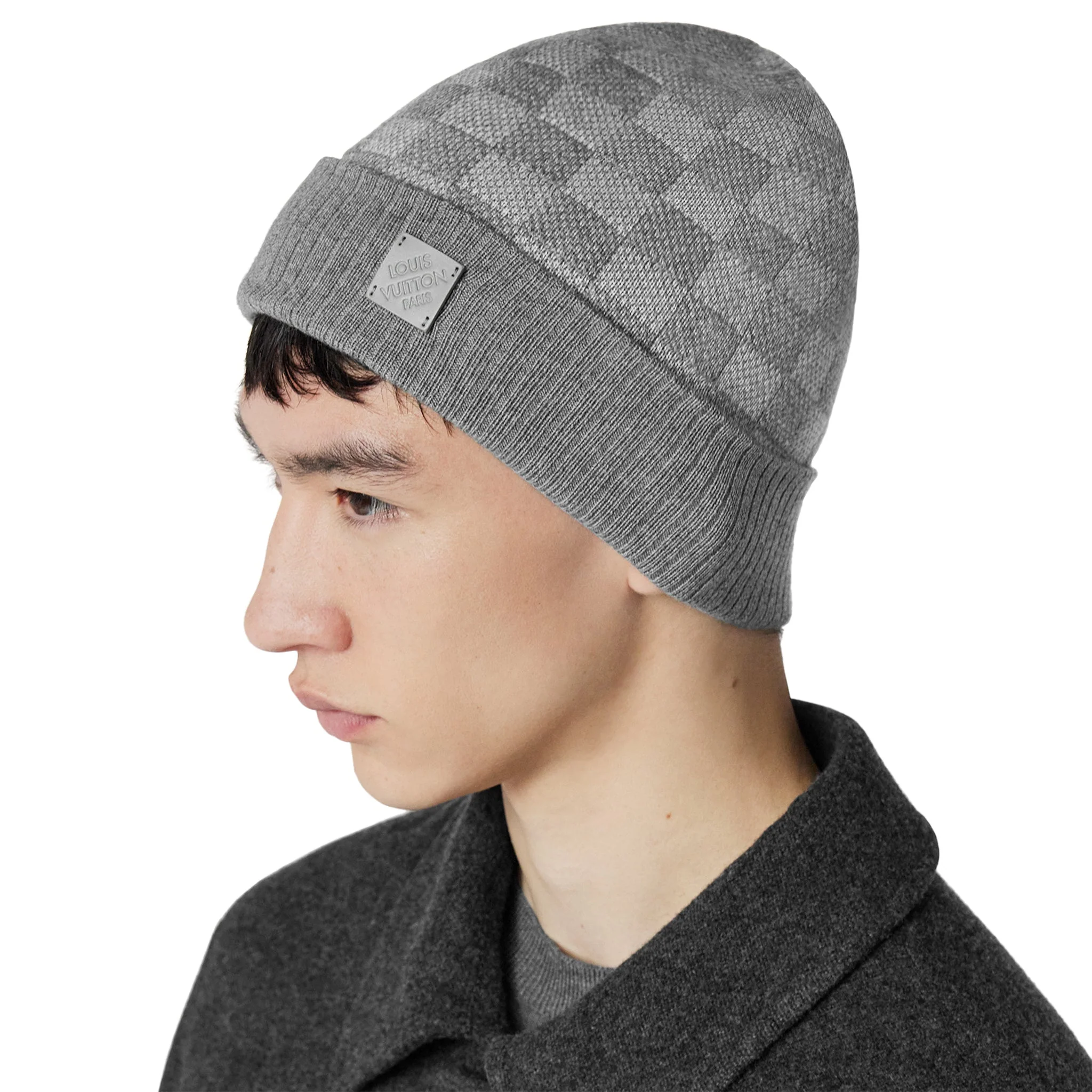 Louis Vuitton Néo Petit Damier Grey Beanie & Scarf - Image 2