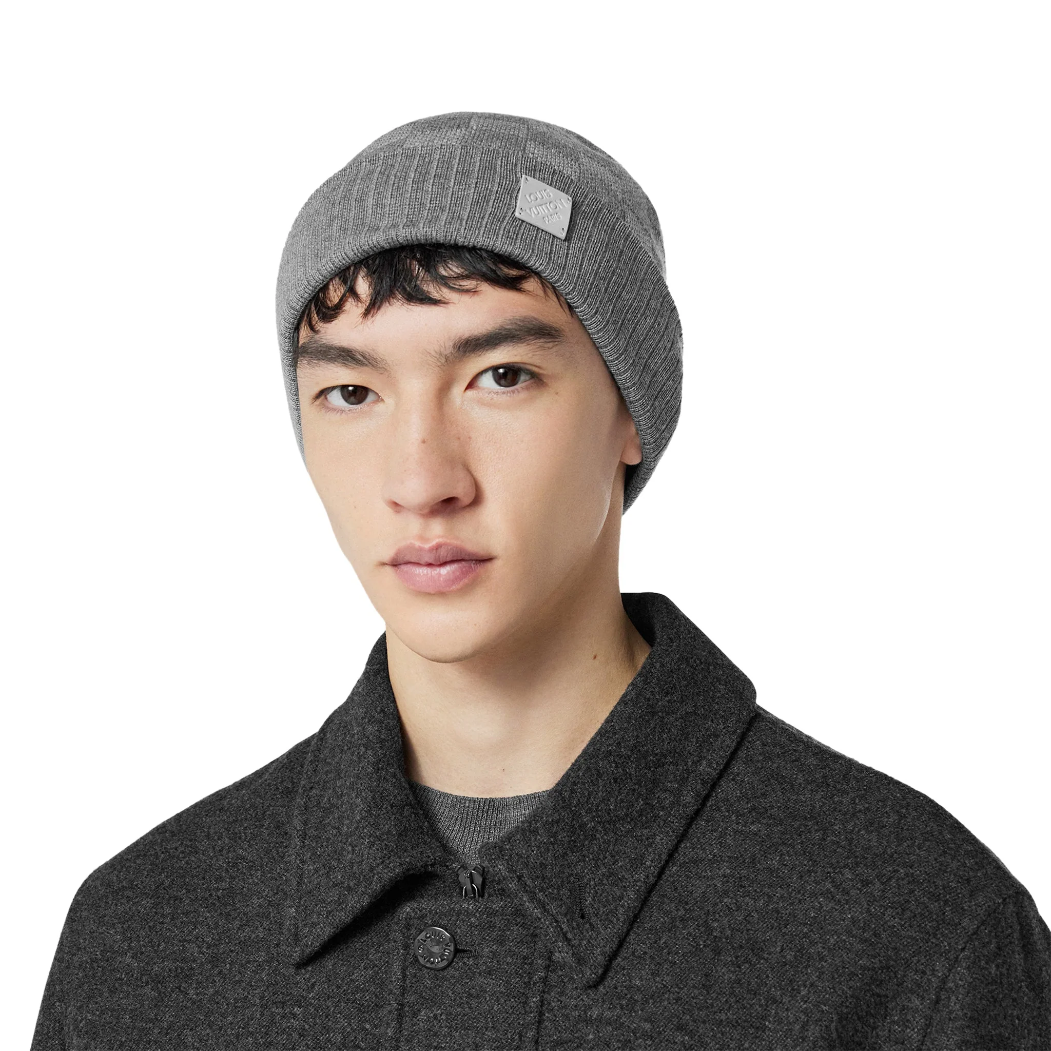 Louis Vuitton Néo Petit Damier Grey Beanie & Scarf - Image 4