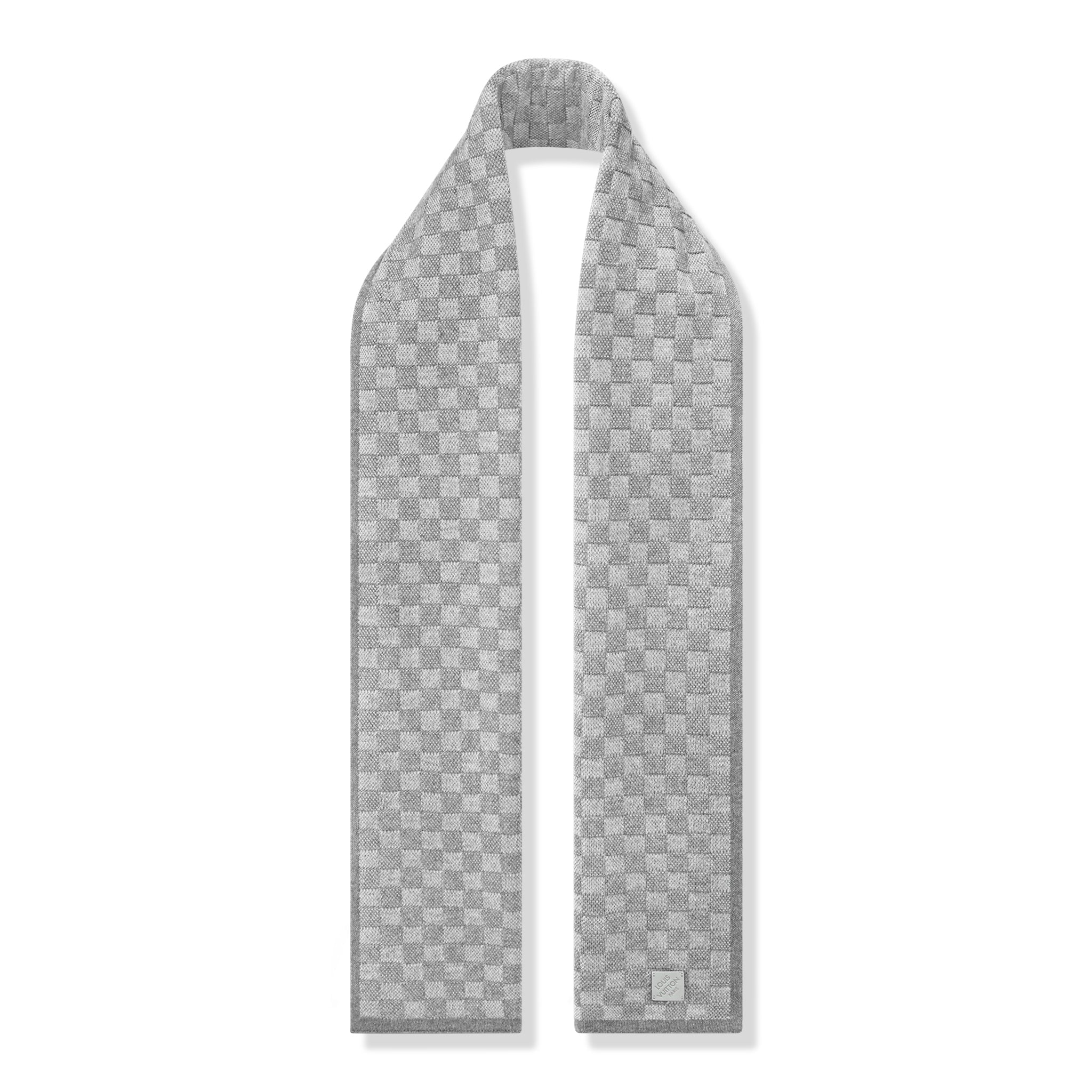 Louis Vuitton Néo Petit Damier Grey Beanie & Scarf - Image 7