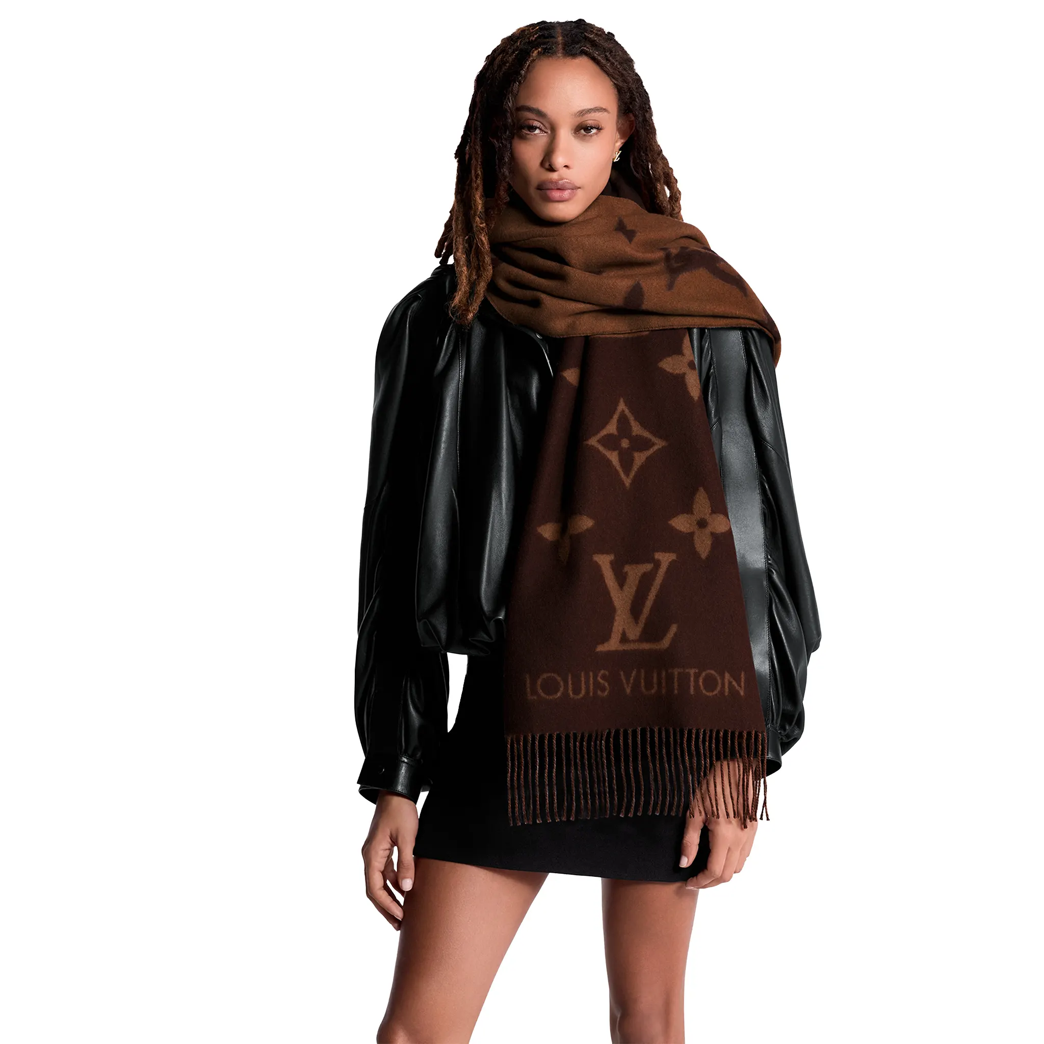 Louis Vuitton Reykjavik Marron Fonce Scarf