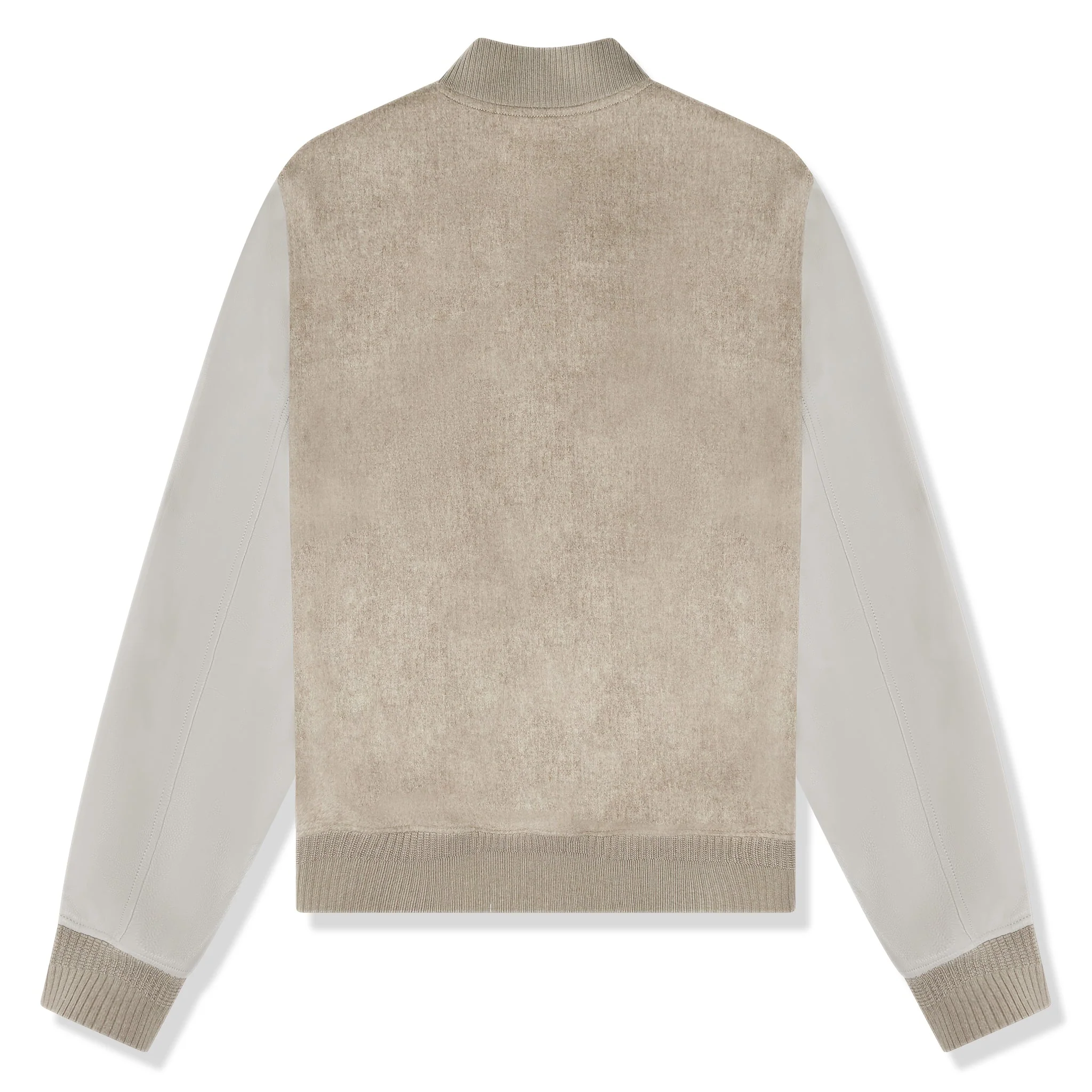 Louis Vuitton Wool Leather Beige Bomber Jacket - Image 2