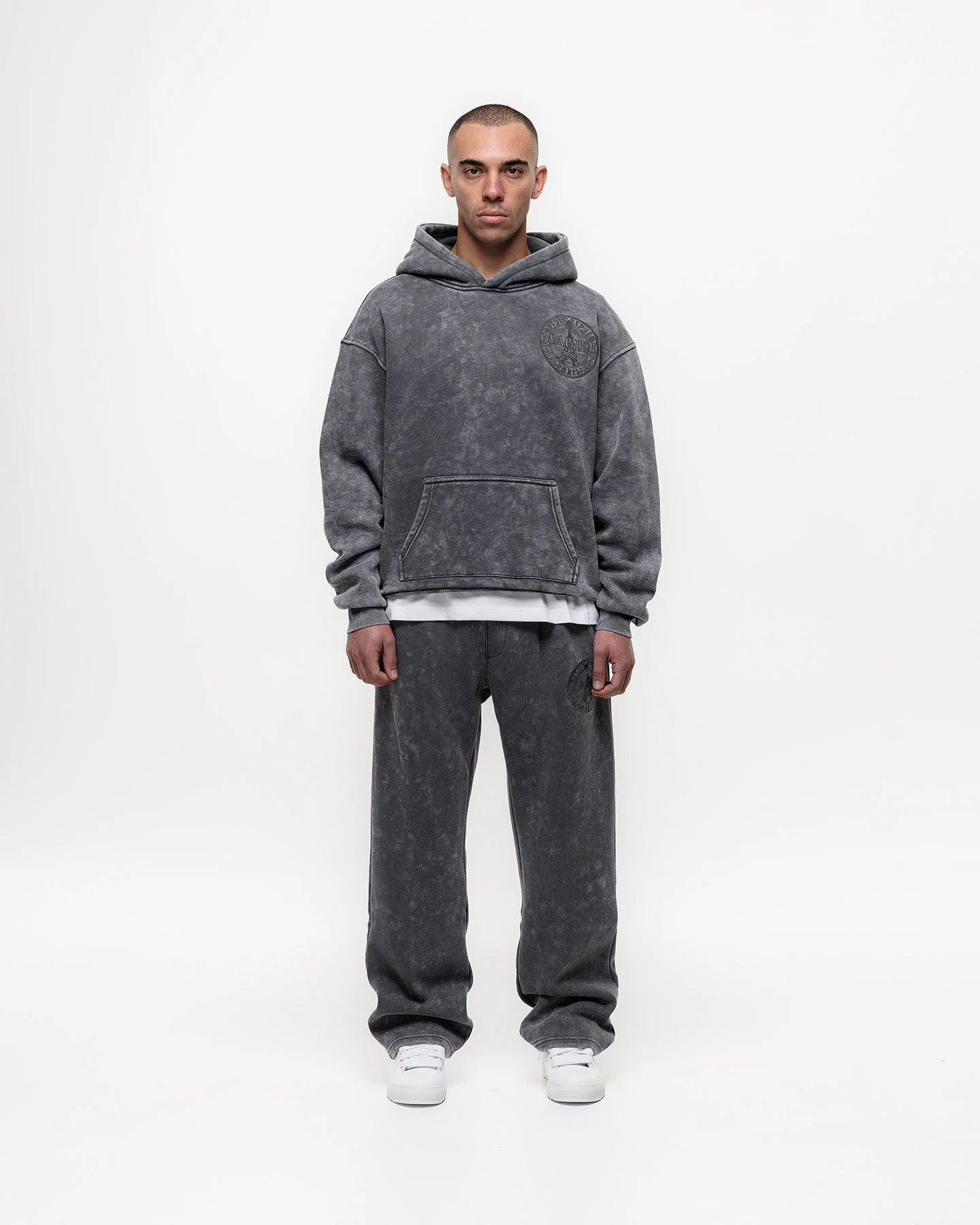 MAGIRI Embroidered Washed Grey Hoodie - Image 3