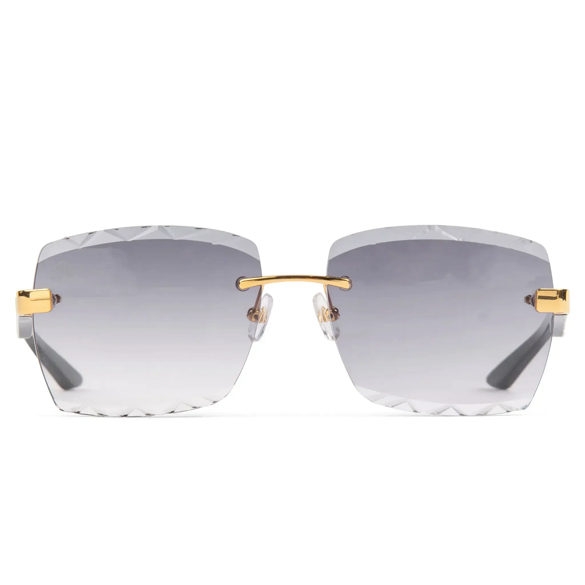 Maybach Eyewear The Artist III G-HAS-Z25 Custom Gold Grey Fade Diamond Cut Sunglasses - Image 2