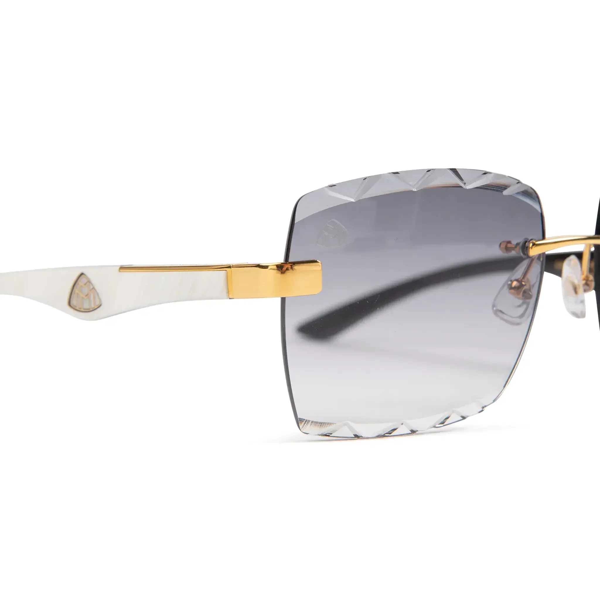 Maybach Eyewear The Artist III G-HAS-Z25 Custom Gold Grey Fade Diamond Cut Sunglasses - Image 4