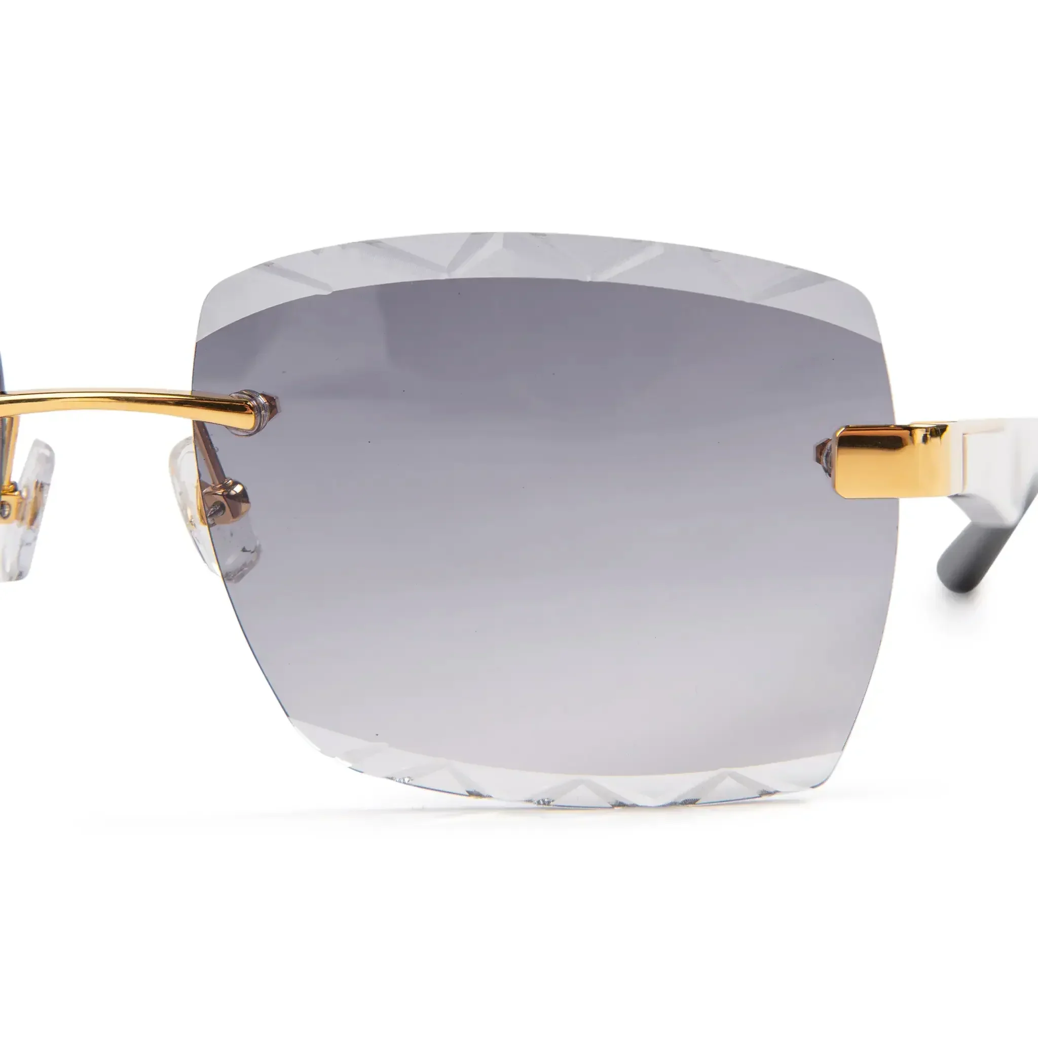 Maybach Eyewear The Artist III G-HAS-Z25 Custom Gold Grey Fade Diamond Cut Sunglasses - Image 6