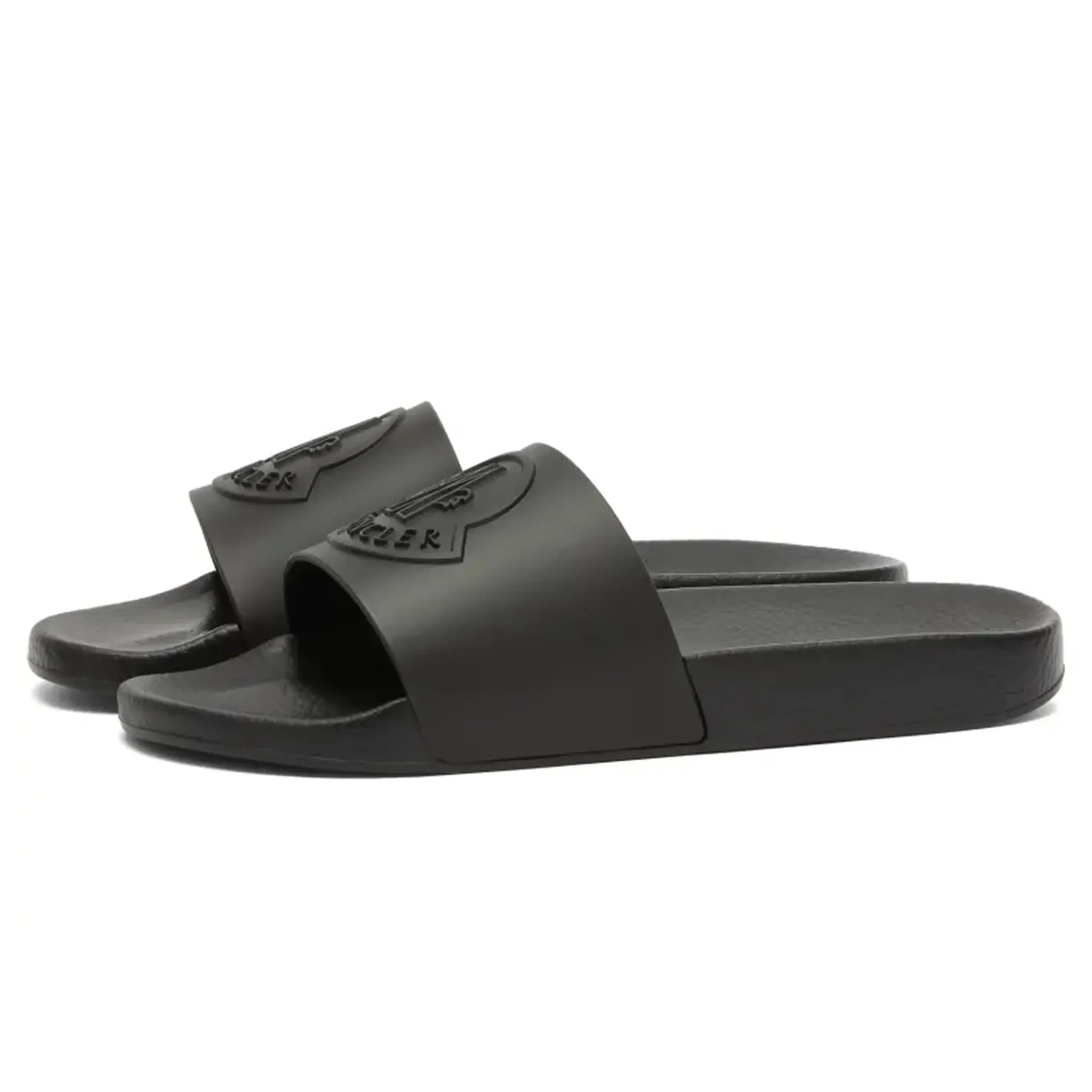 Moncler Basile Logo Black Sliders - Image 2