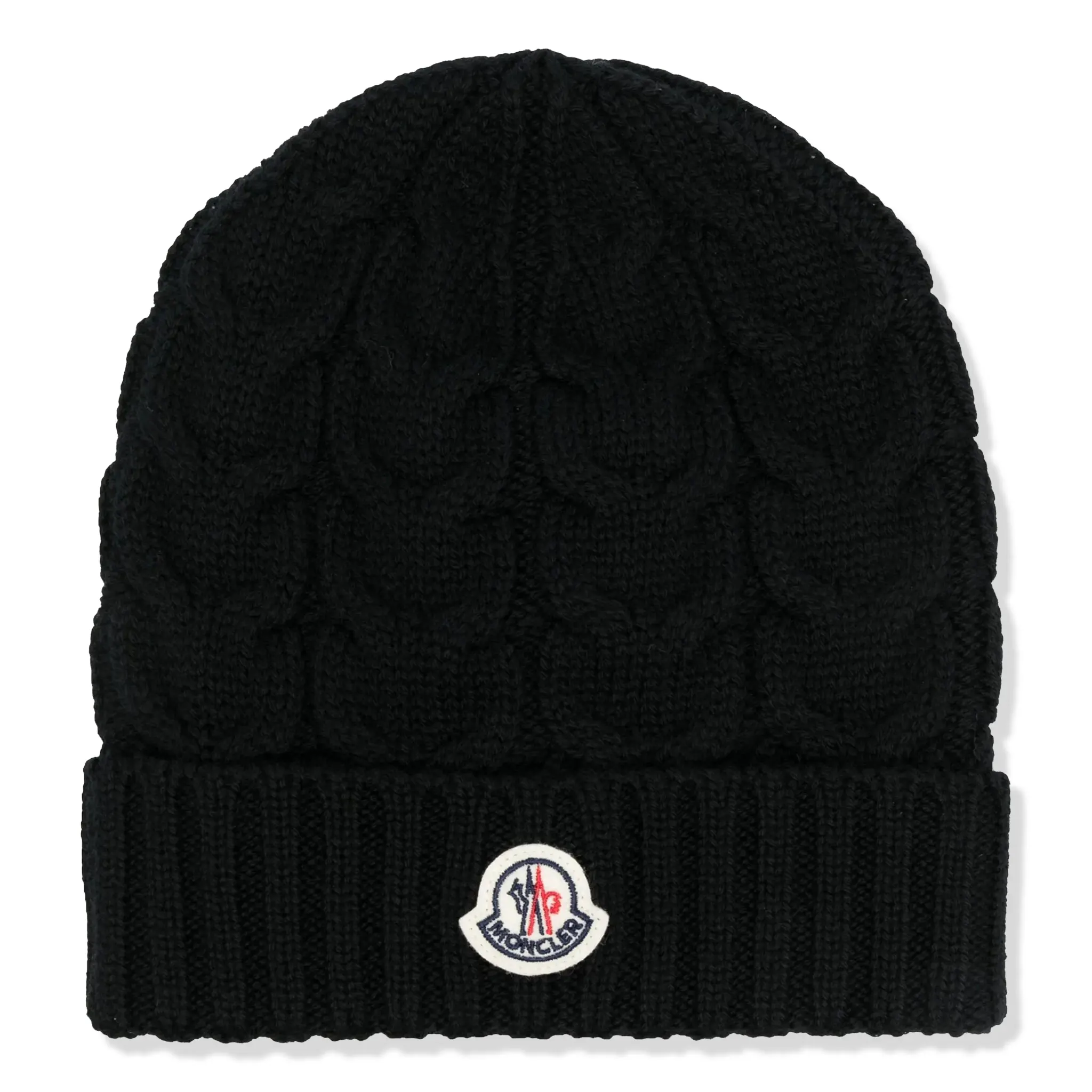 Moncler Enfant Boys Wool Knit Black Beanie