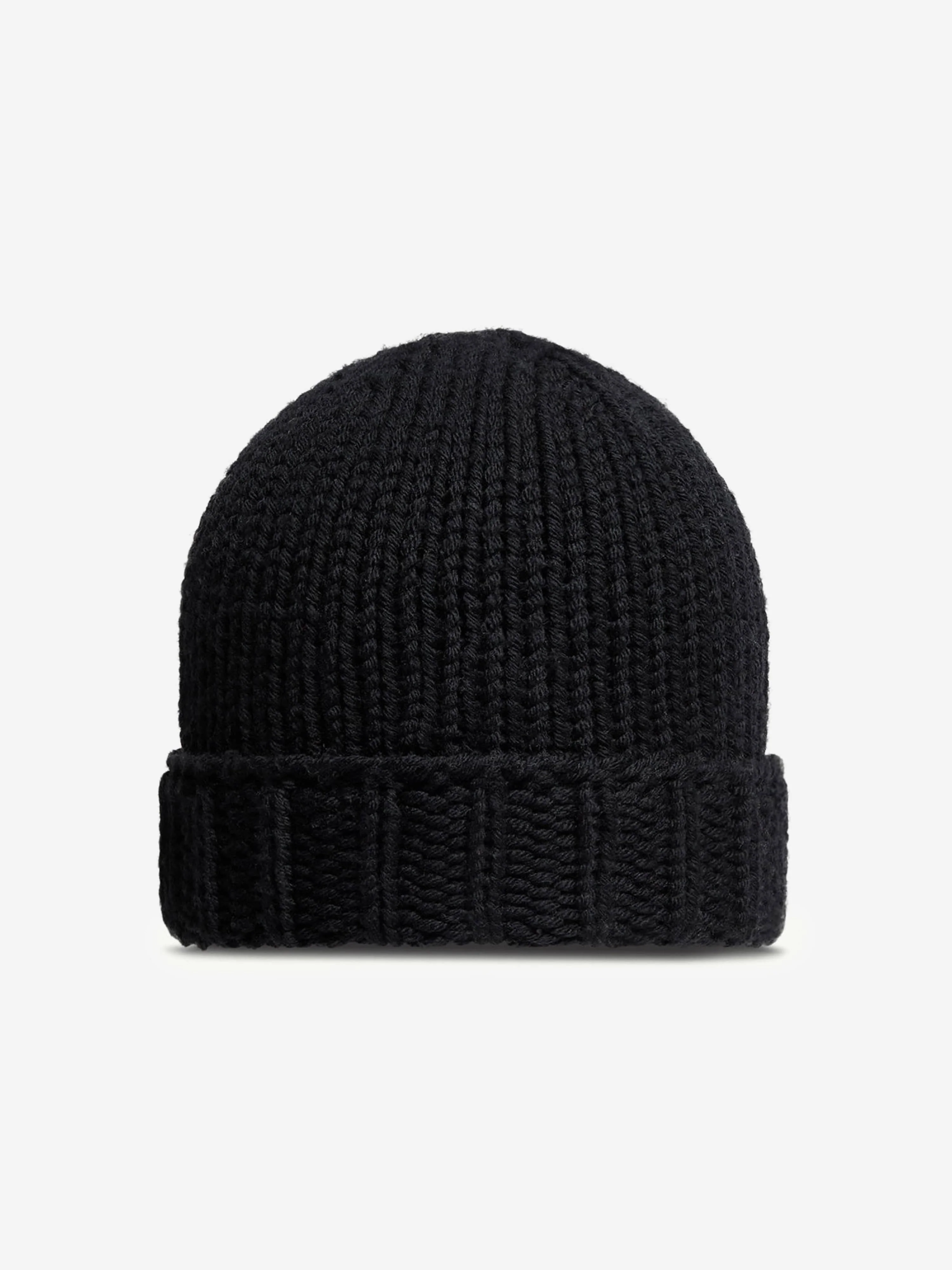 Moncler Enfant Girls Wool Knit Black Beanie - Image 2