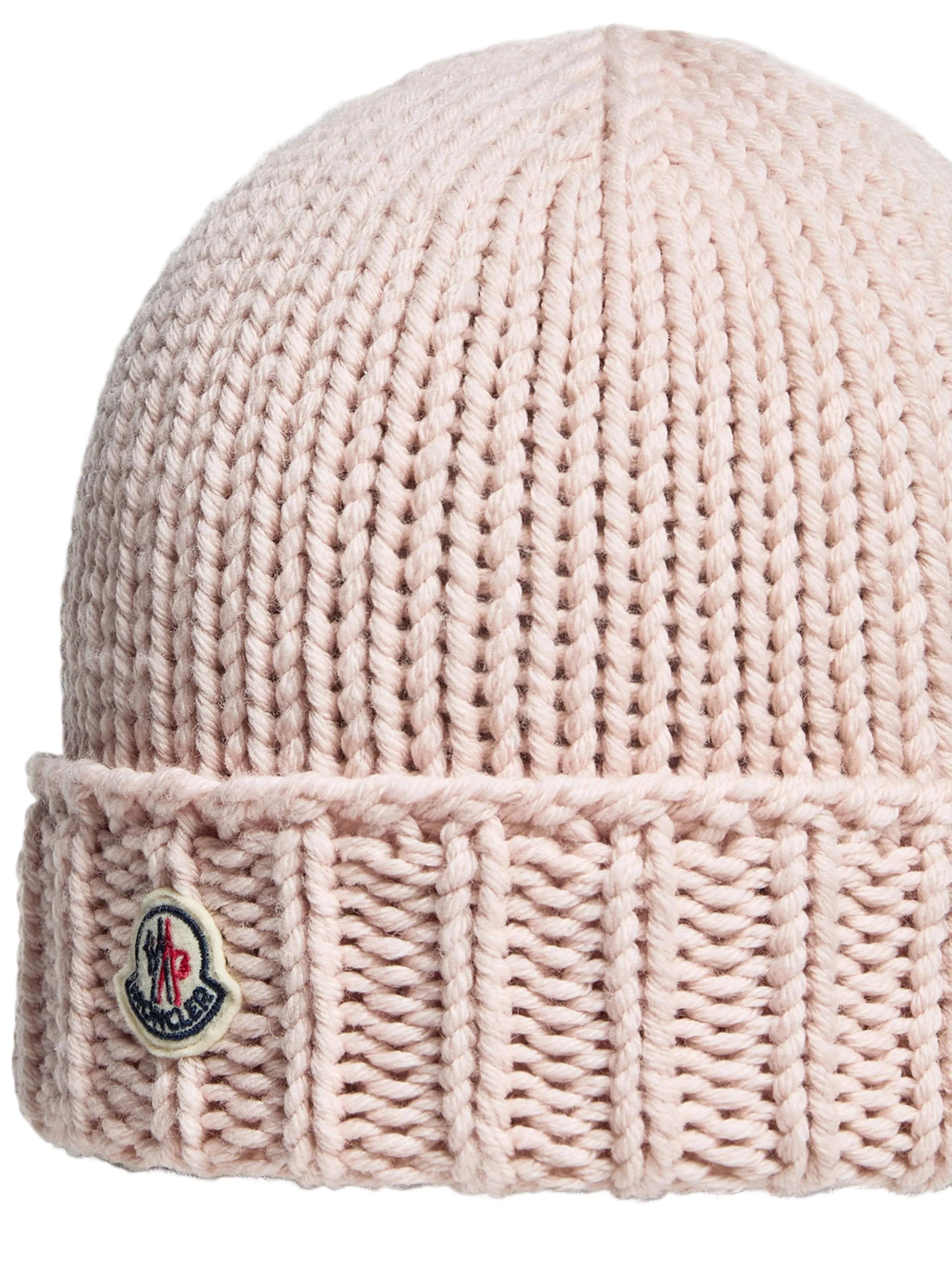Moncler Enfant Girls Wool Knit Pink Beanie - Image 3