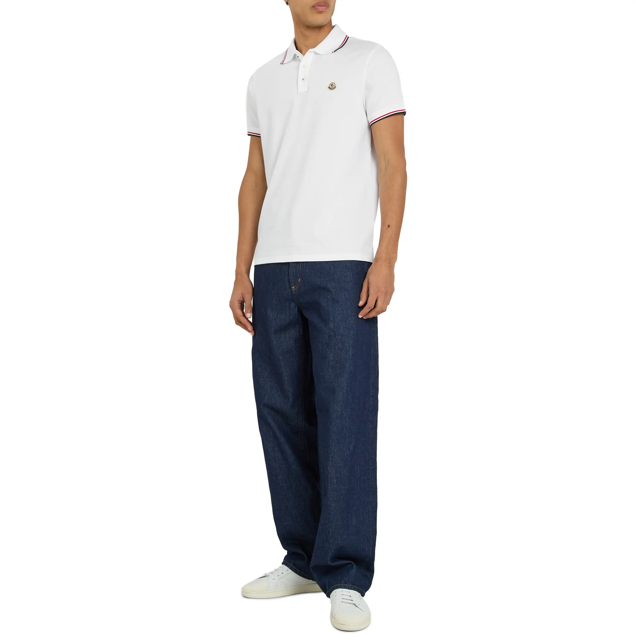 Moncler Logo Cotton Maglia Polo Shirt - Image 3