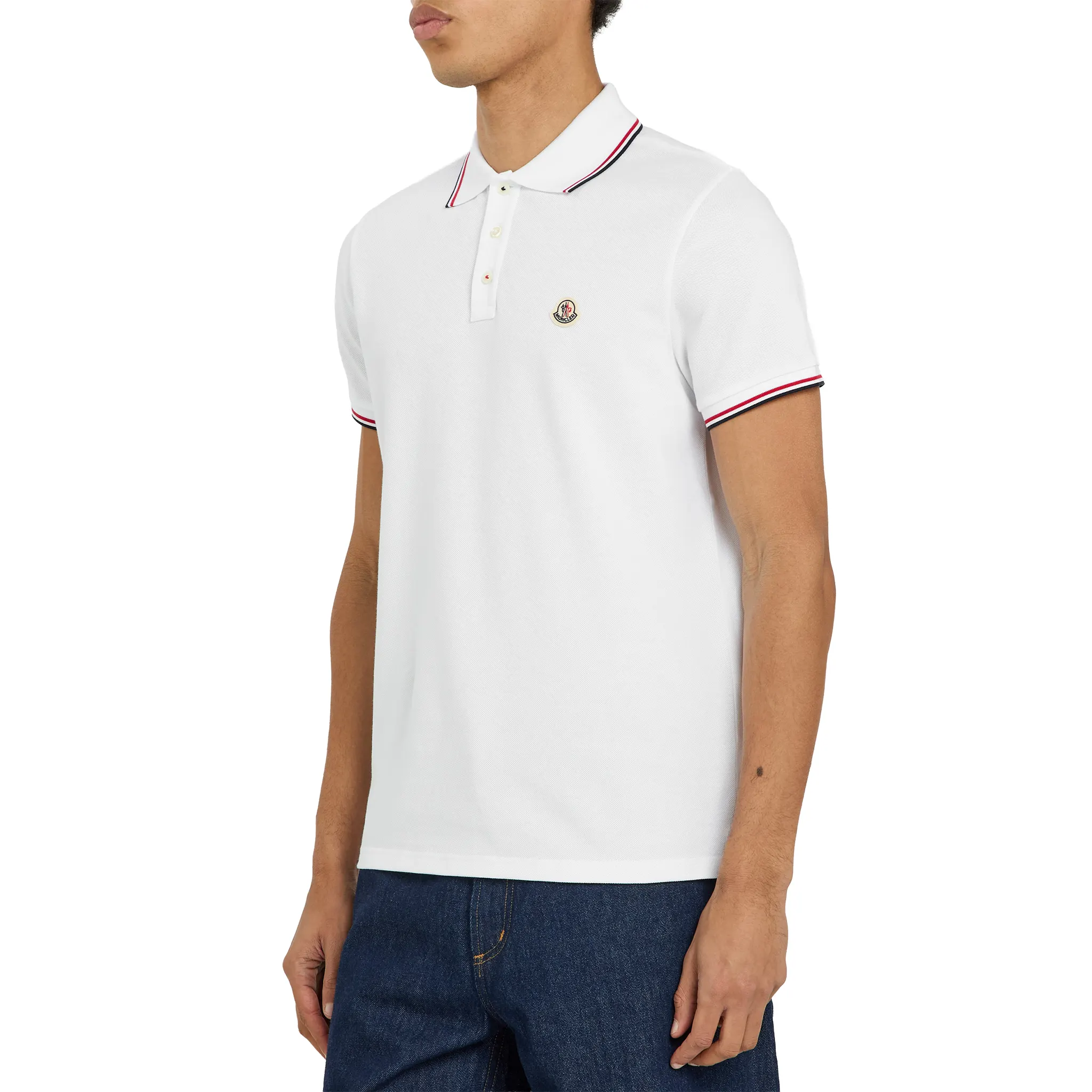 Moncler Logo Cotton Maglia Polo Shirt - Image 4