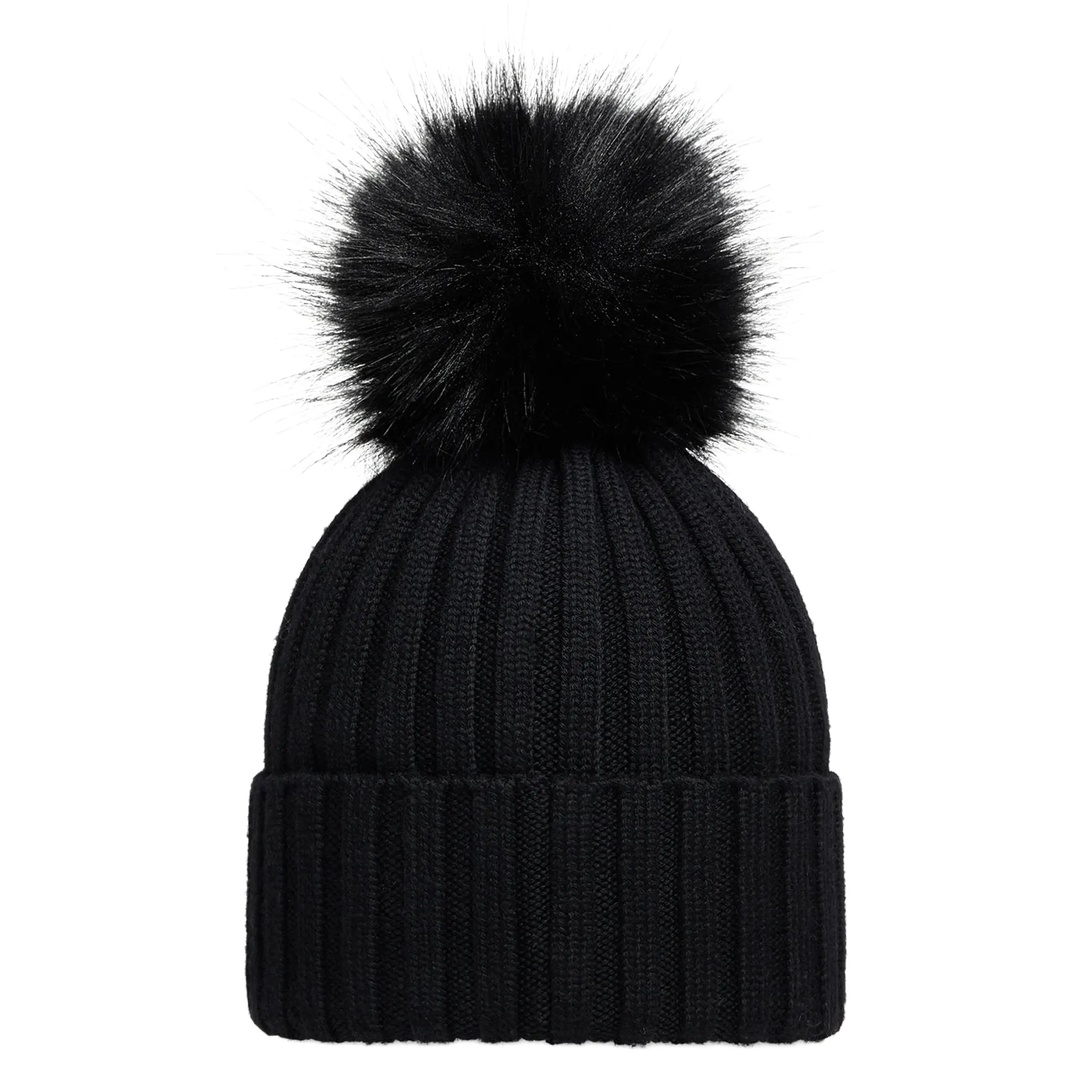 Moncler Pom Pom Black Beanie - Image 2
