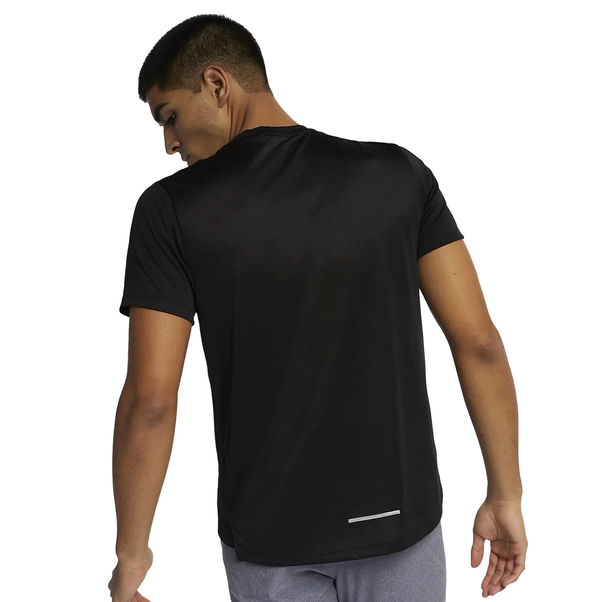 Nike Dri-FIT 1.0 Black Miler Running T Shirt - Image 2