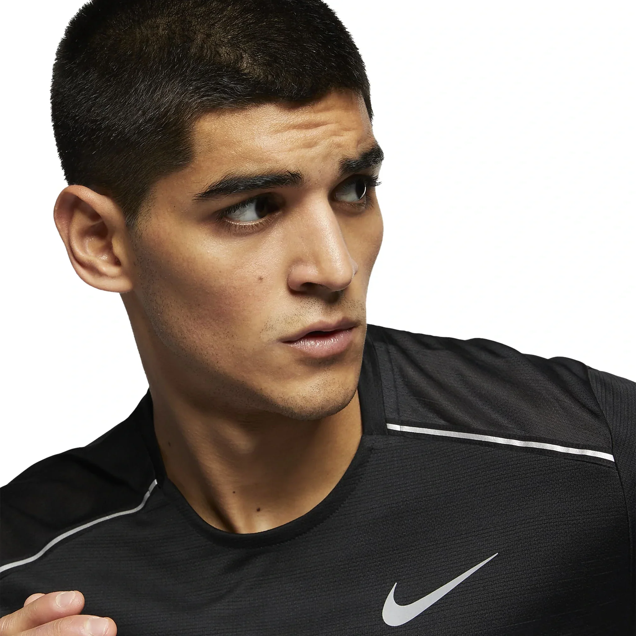 Nike Dri-FIT 1.0 Black Miler Running T Shirt - Image 4