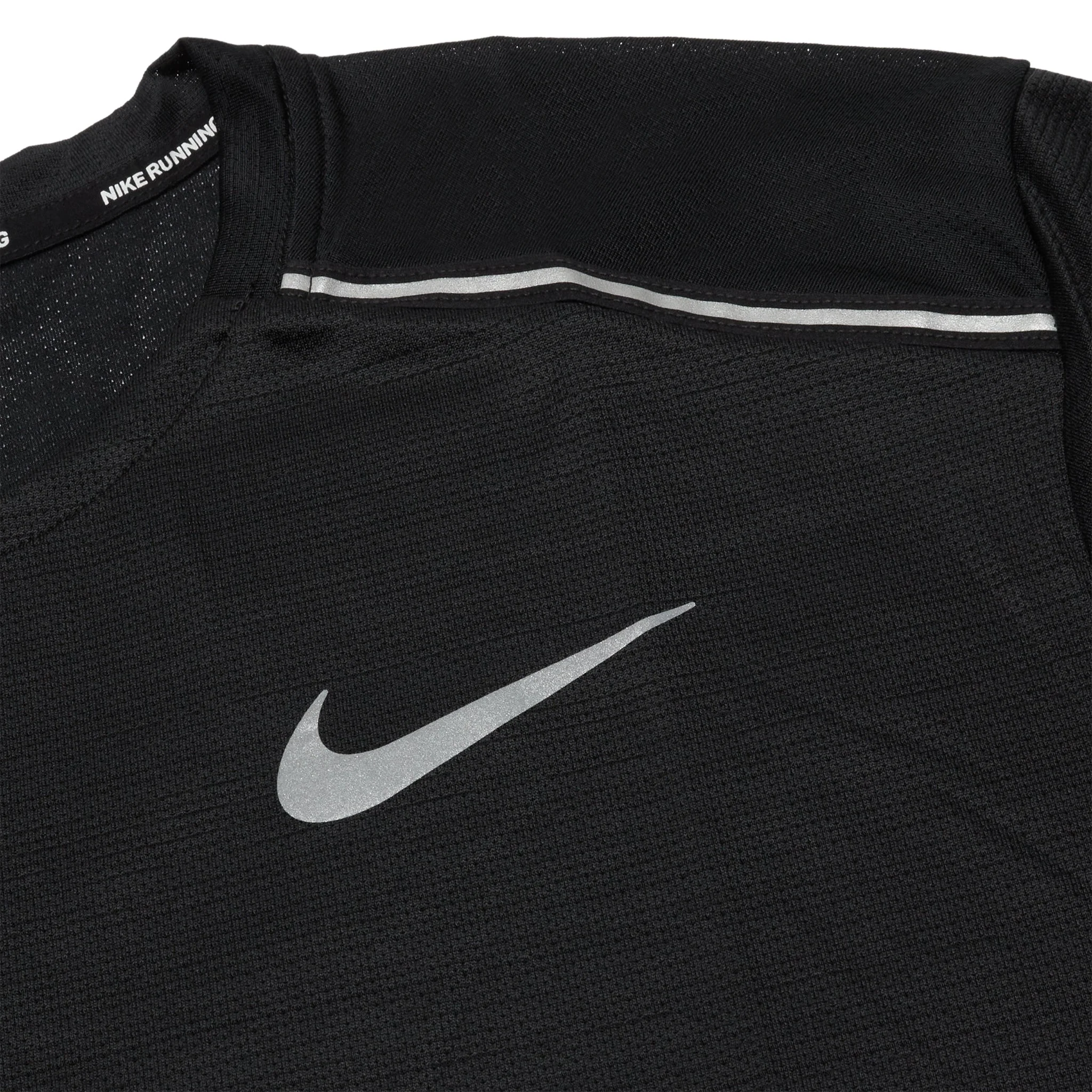 Nike Dri-FIT 1.0 Black Miler Running T Shirt - Image 7