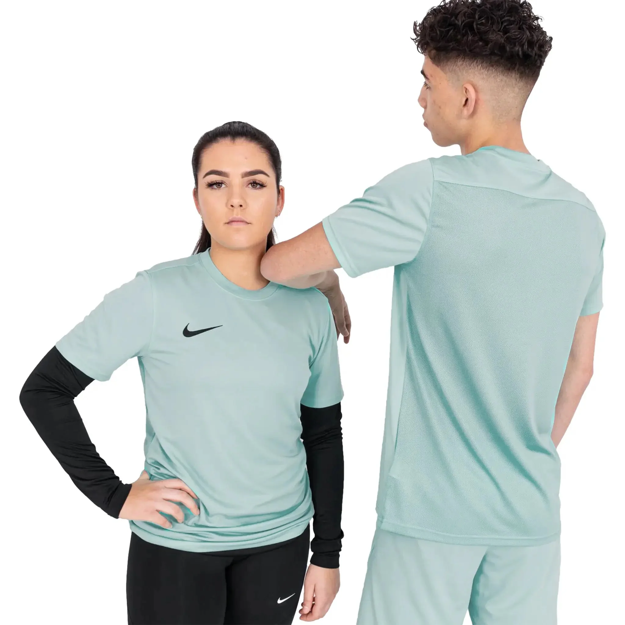 Nike Dri-FIT Park III Hyper Turquoise Black T Shirt & Shorts - Image 3