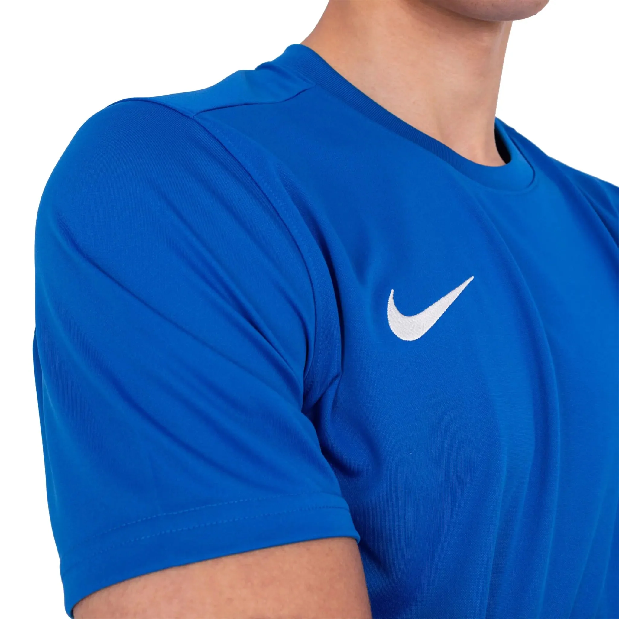 Nike Dri-FIT Park III Royal Blue White T Shirt & Shorts - Image 5