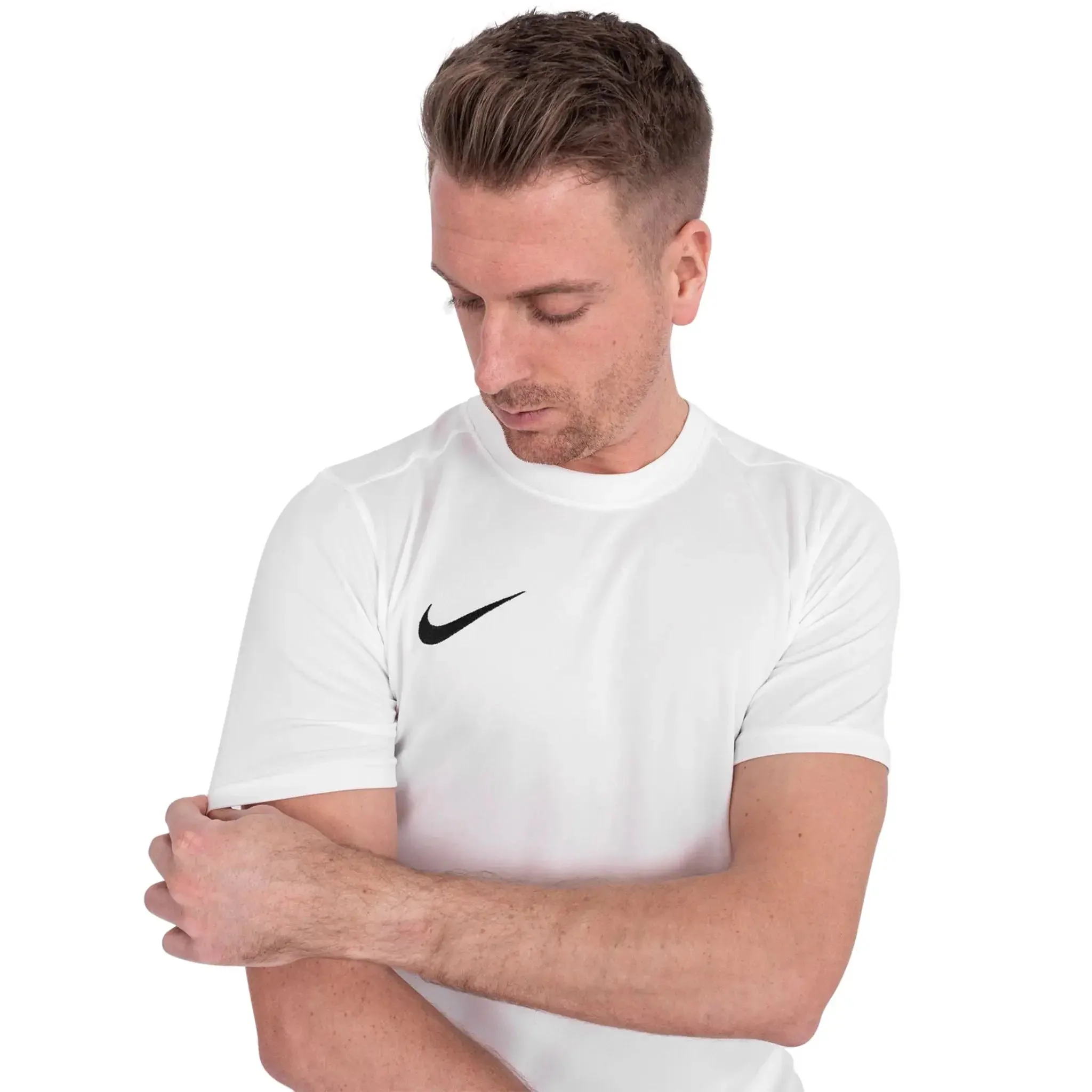 Nike Dri-FIT Park III White Black T Shirt & Shorts - Image 5