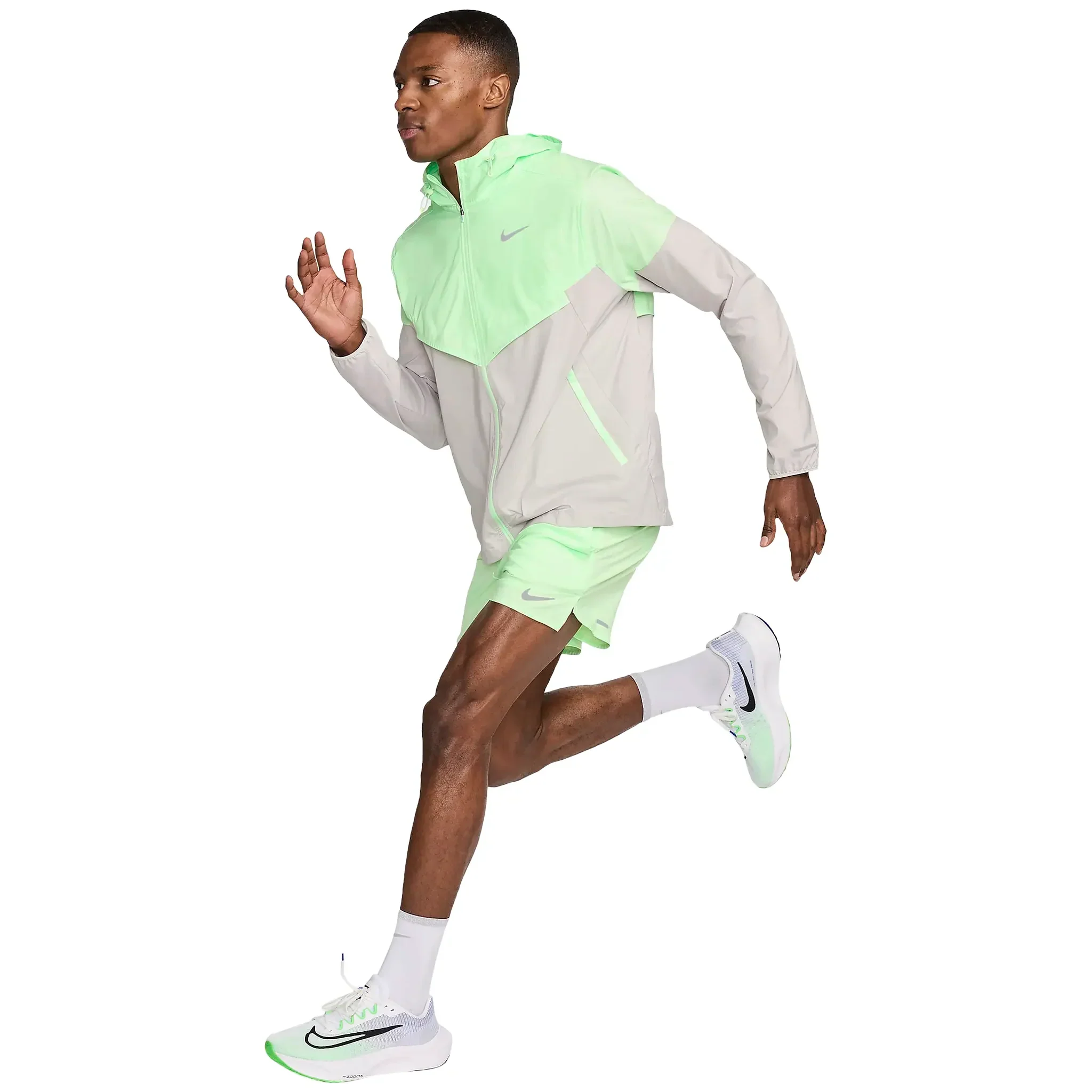 Nike Repel Packable Vapour Green Light Iron Ore Windrunner Jacket - Image 5