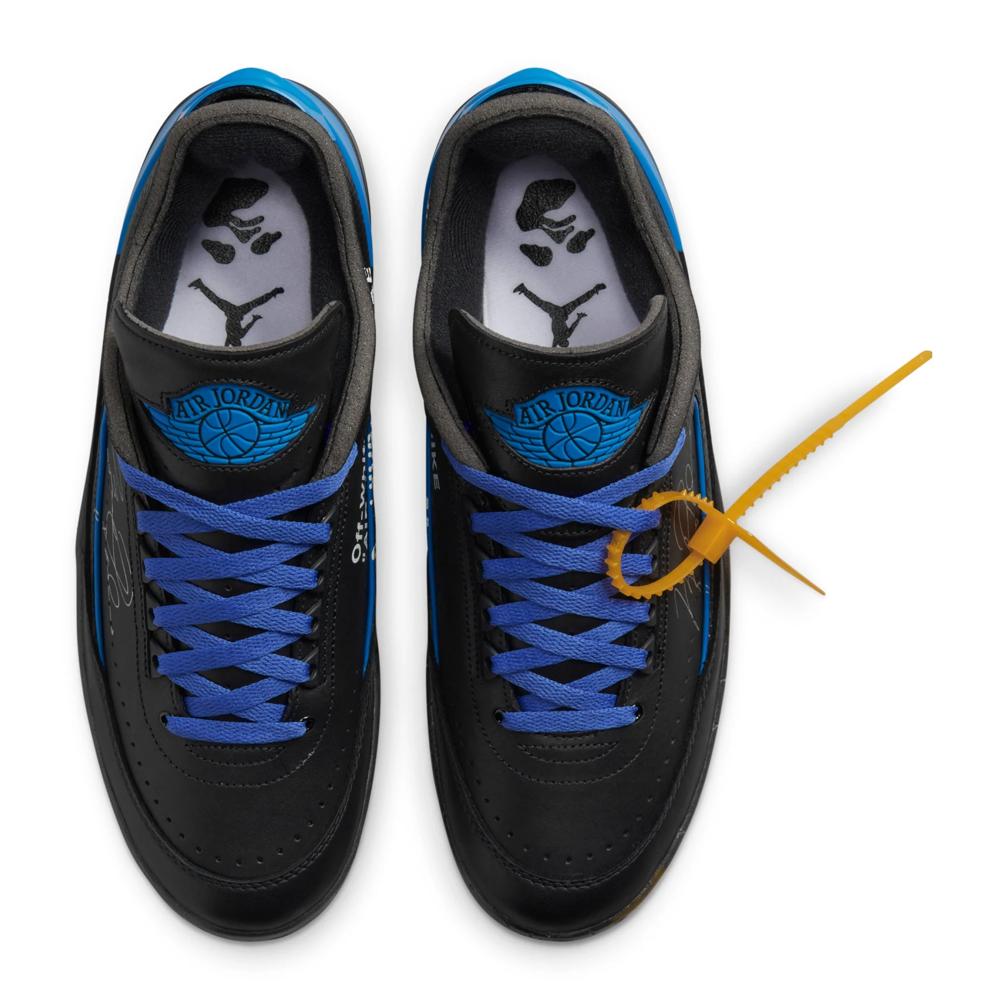 Air Jordan 2 X Off-White Retro Low Black Blue - Image 11