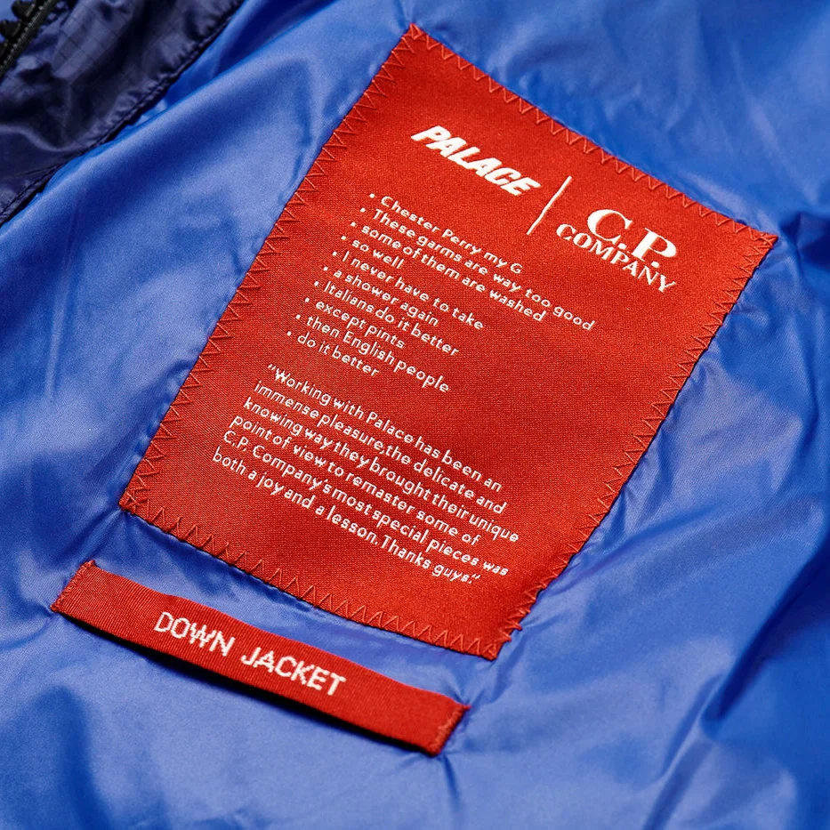 Palace x CP Company Bright Cobalt Puffer Jacket - Image 9