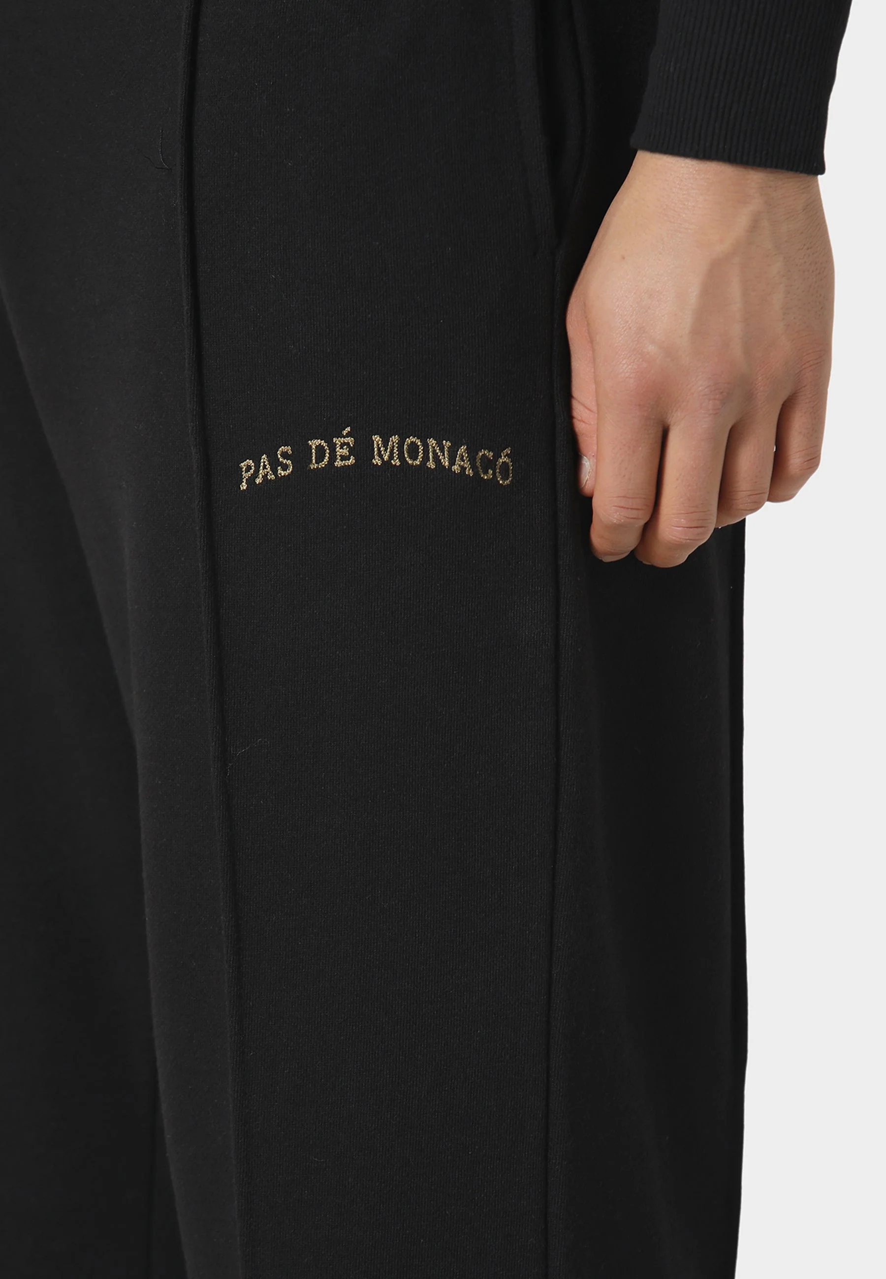 Pas De Monaco Brode Jet Black Sweatpants - Image 5