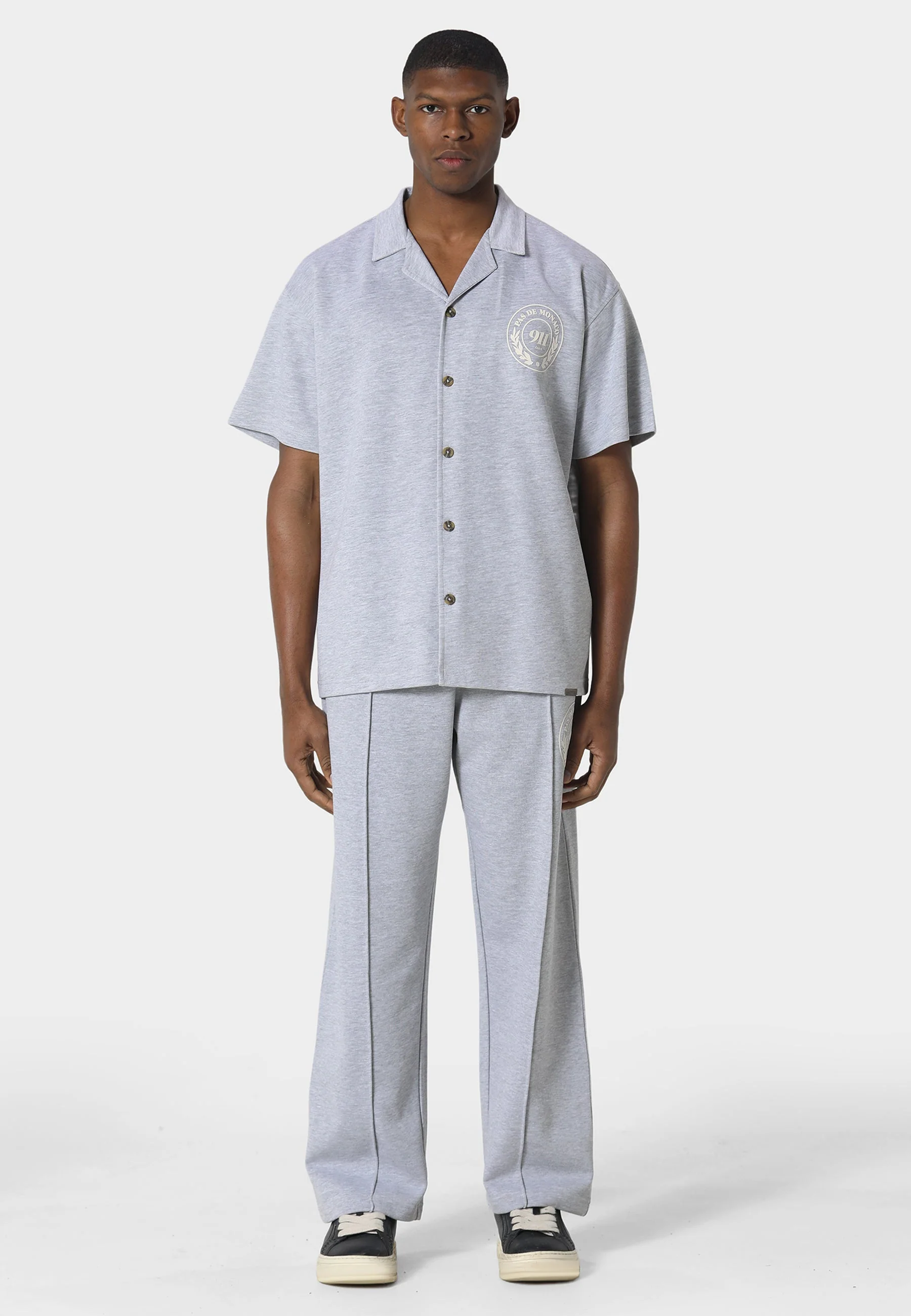 Pas De Monaco Carerra Line Marl Grey Shirt - Image 3