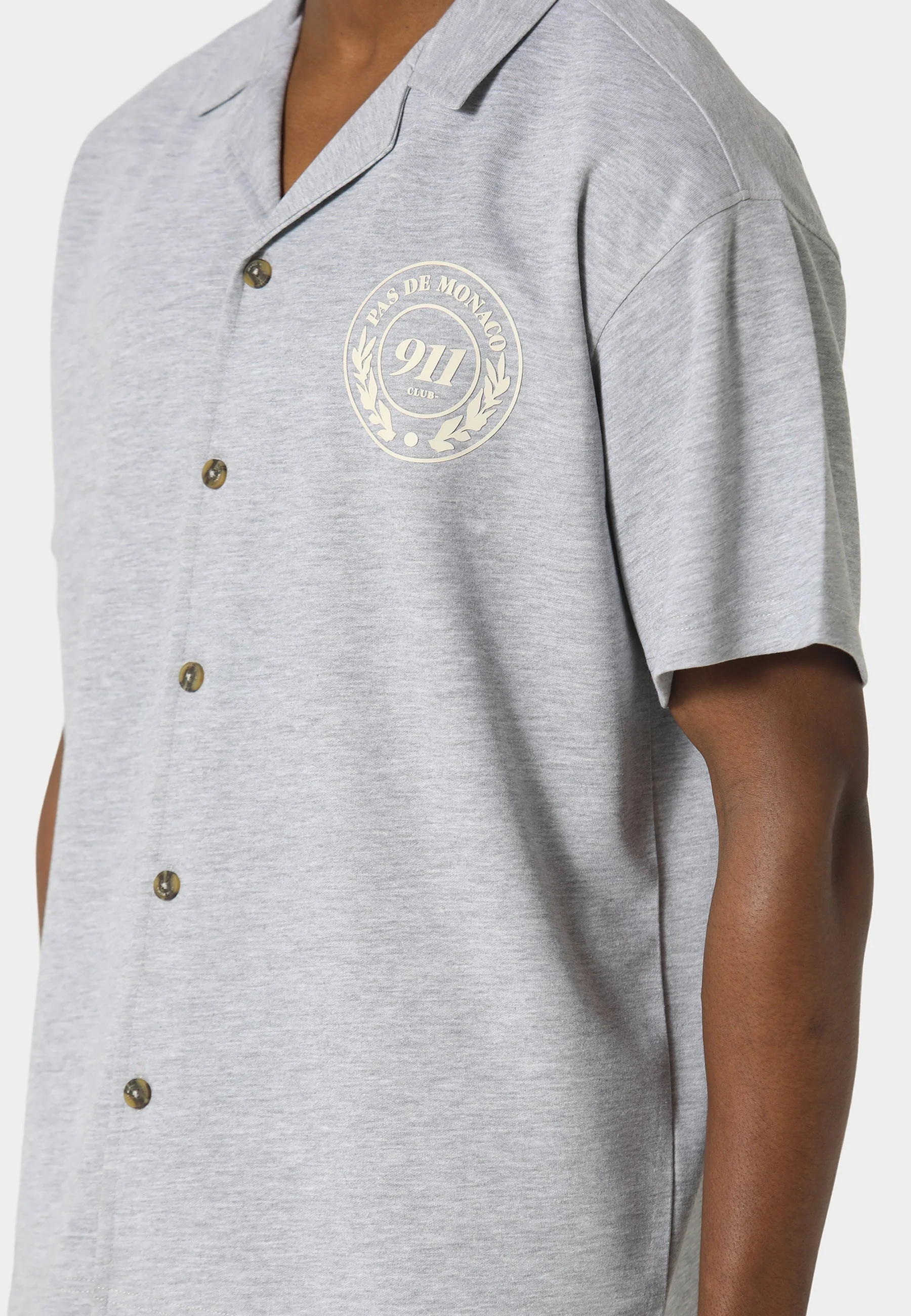 Pas De Monaco Carerra Line Marl Grey Shirt - Image 5