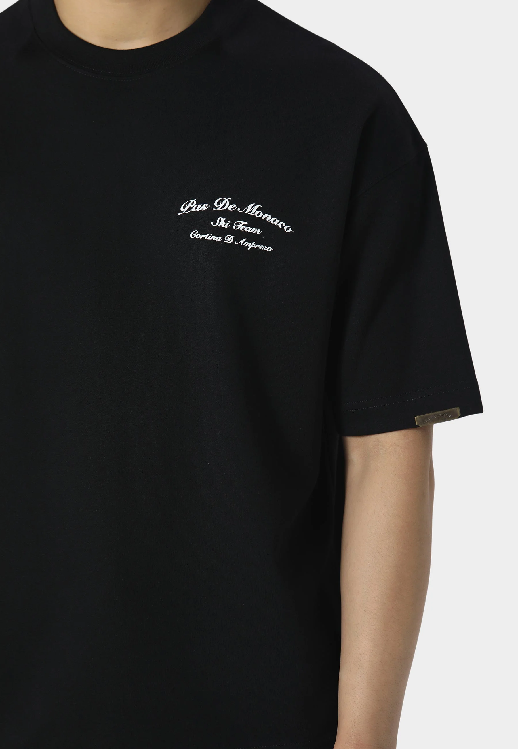 Pas De Monaco Cortina Black T-Shirt - Image 5