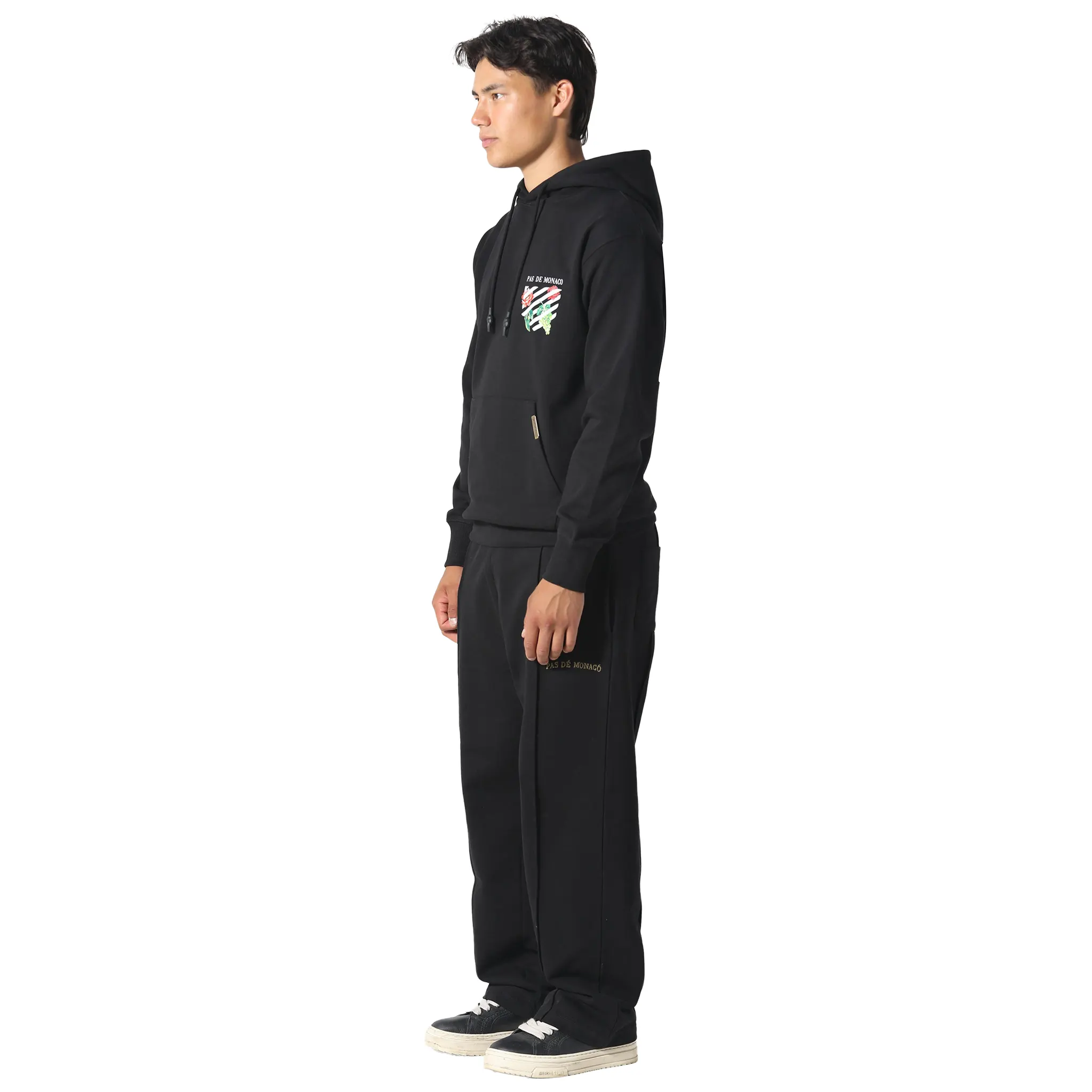 Pas De Monaco Floral Line Black Hoodie - Image 6