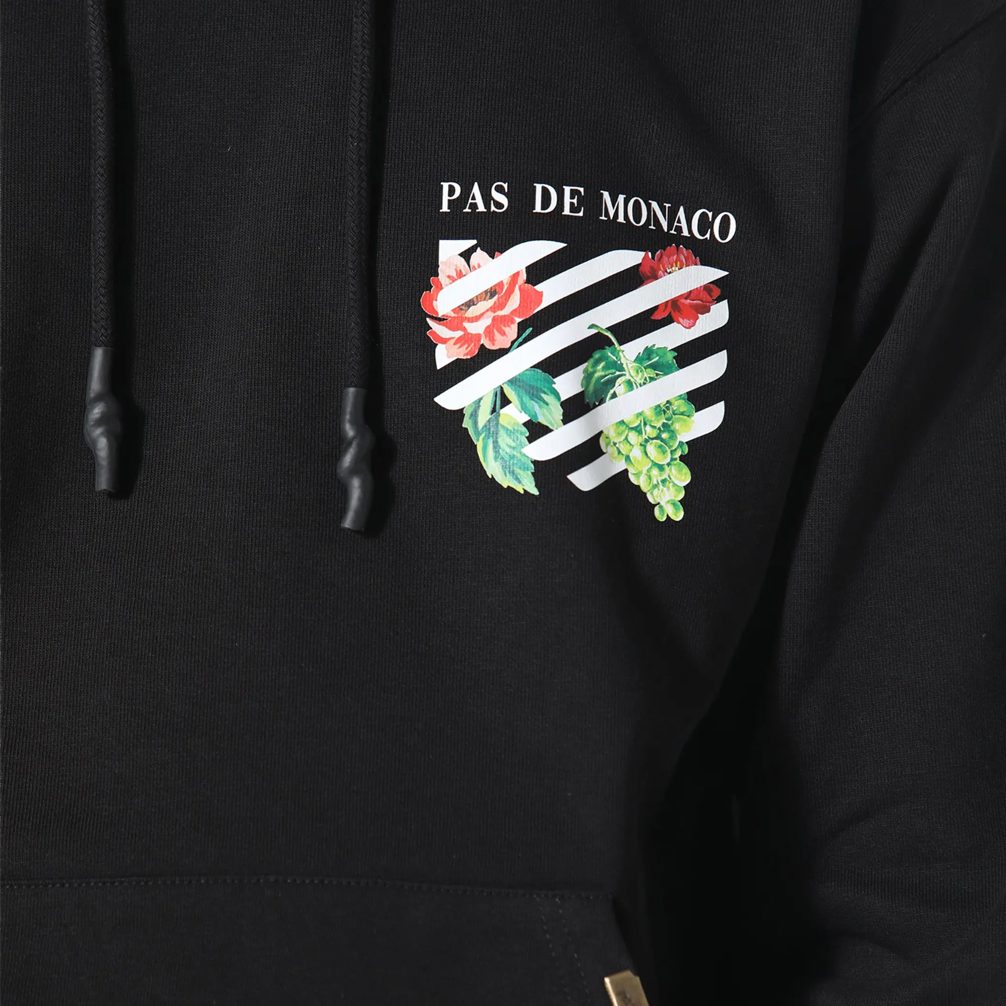 Pas De Monaco Floral Line Black Hoodie - Image 7