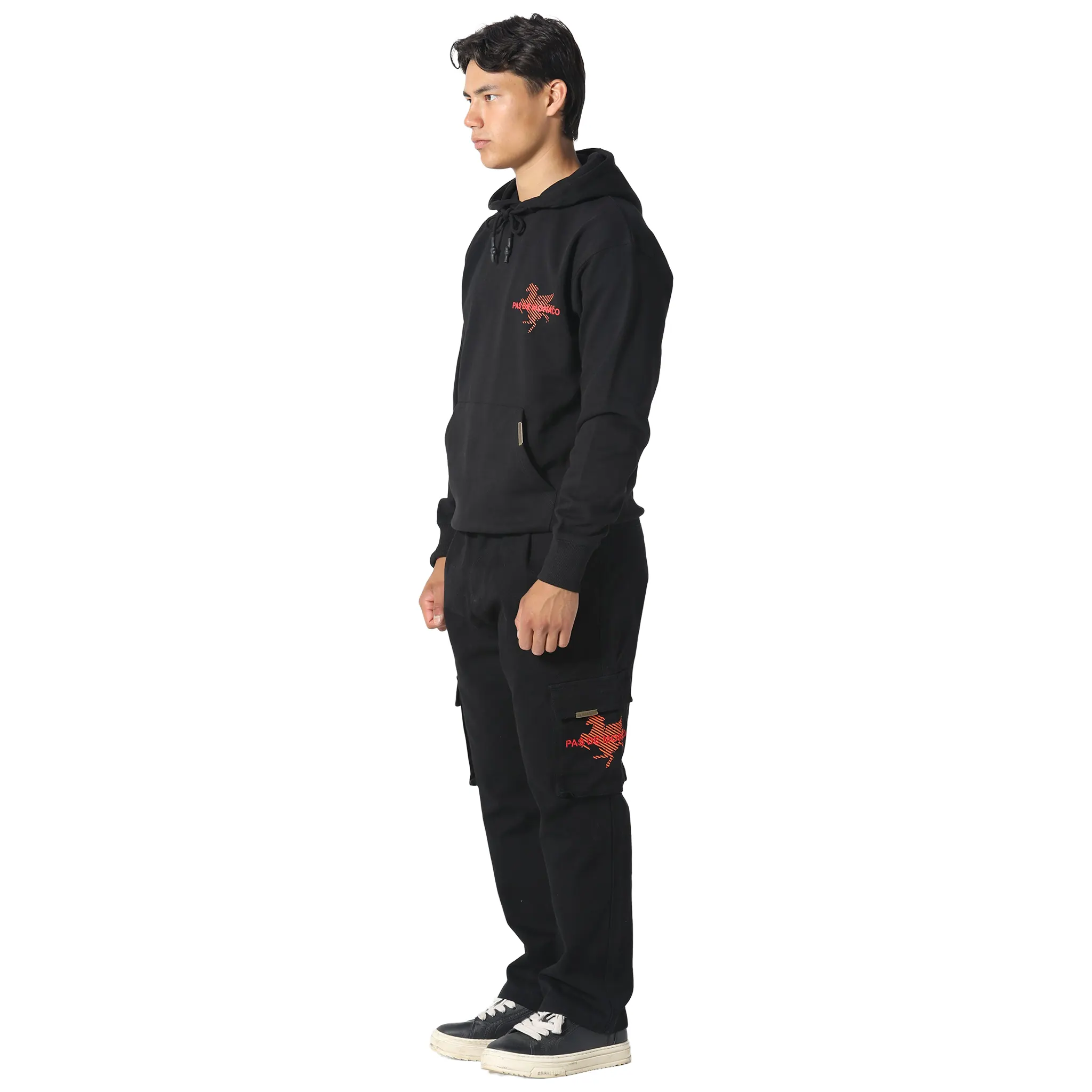 Pas De Monaco La Pegaus Chevron Black Hoodie - Image 6
