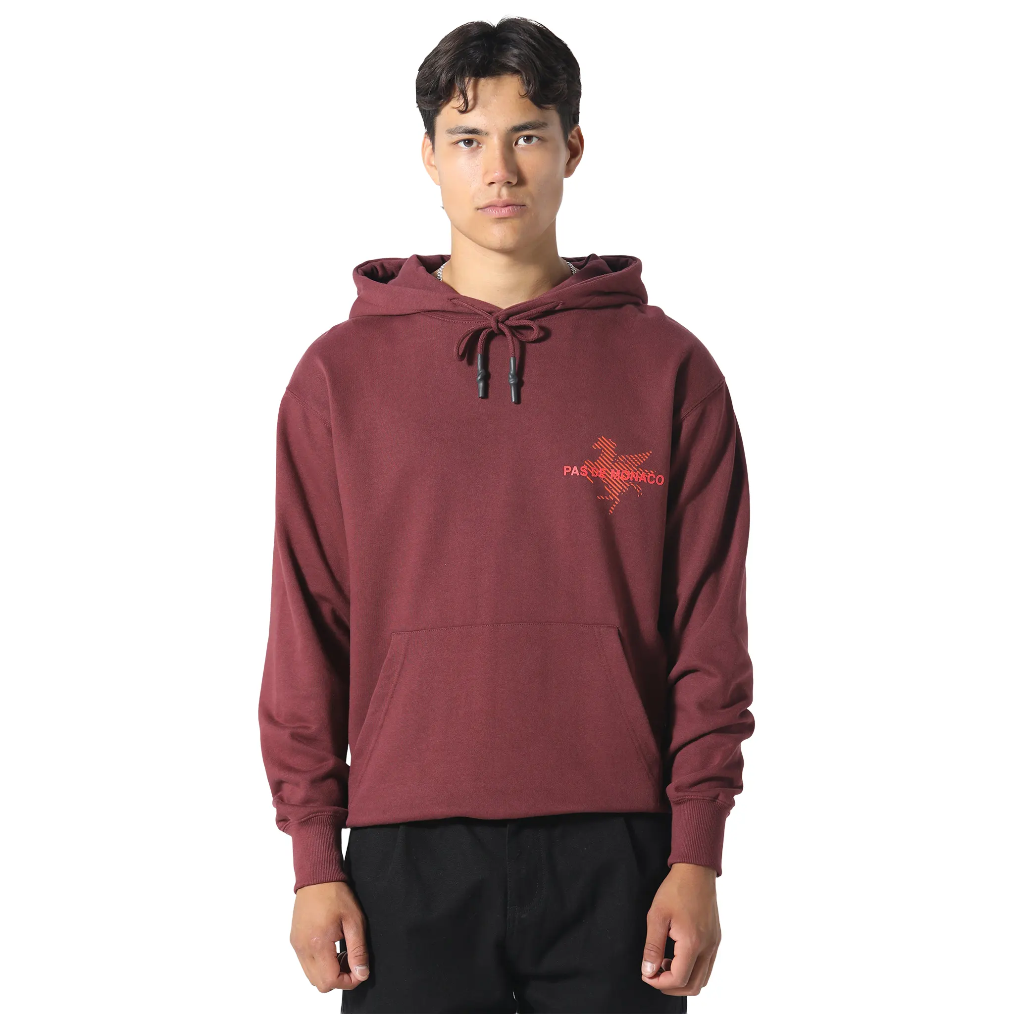 Pas De Monaco La Pegaus Chevron Deep Maroon Hoodie