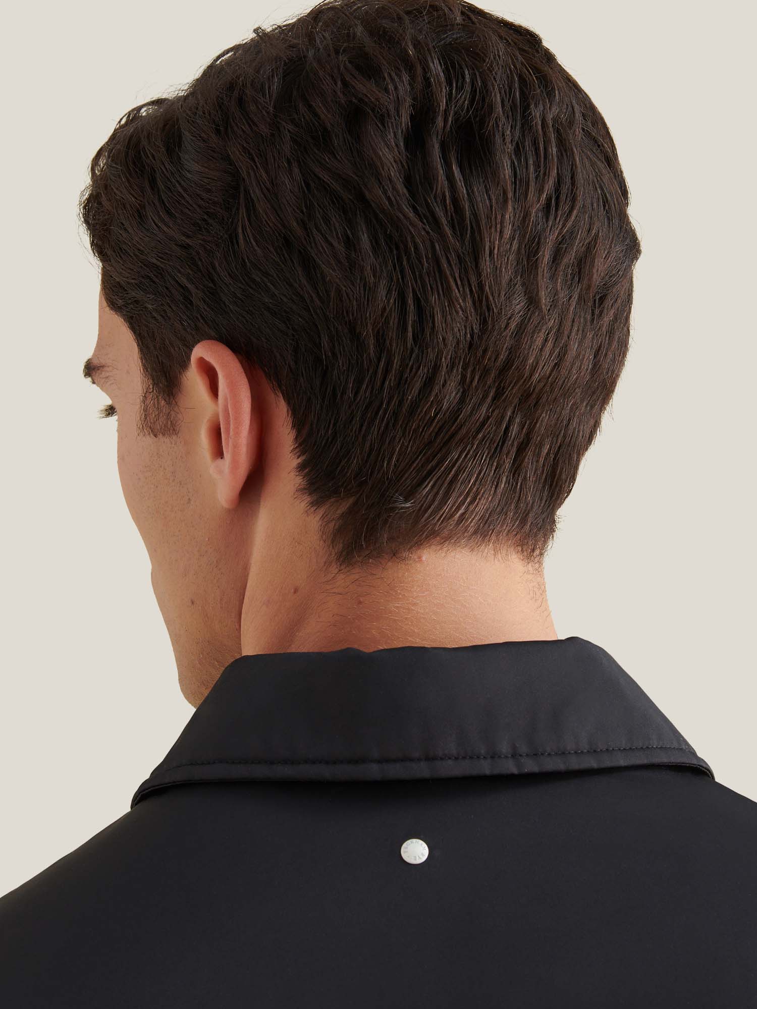 Peckham Rye Light Padded Collar Black Bomber Jacket - Image 6