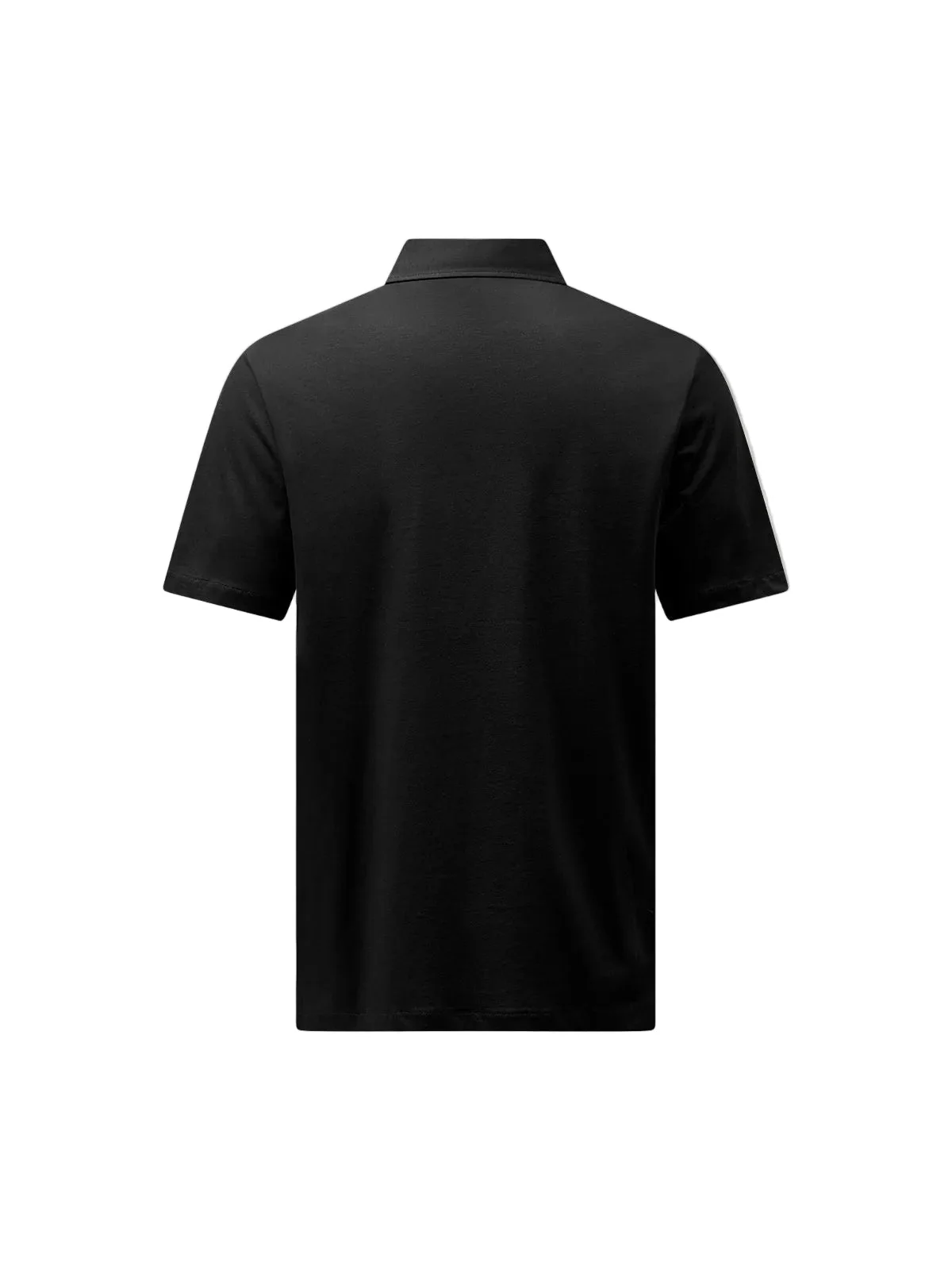 Peckham Rye Mercerised Cotton Black Polo Shirt - Image 4