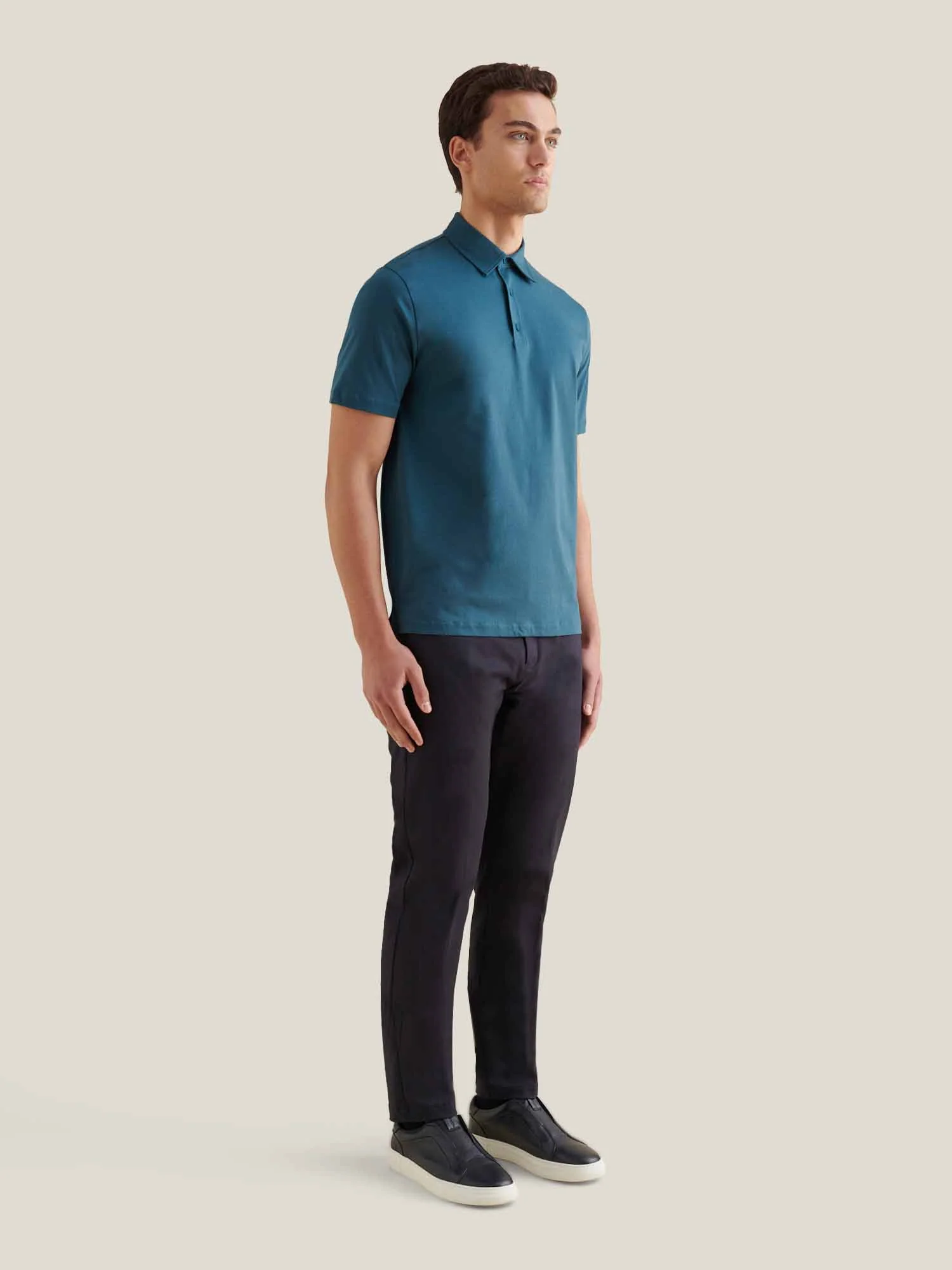 Peckham Rye Mercerised Cotton Stargazer Polo Shirt - Image 3