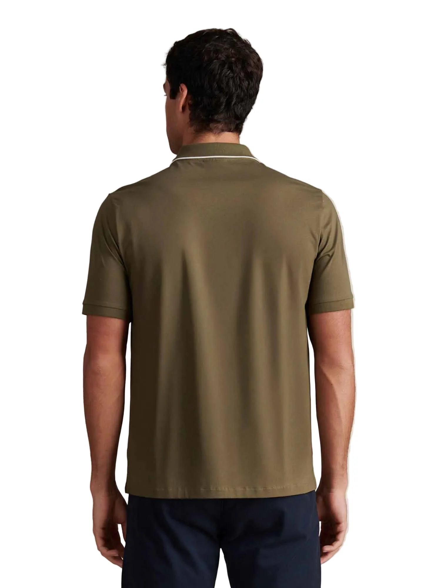 Peckham Rye Mercerised Cotton Tipped Sea Turtle Polo Shirt - Image 2