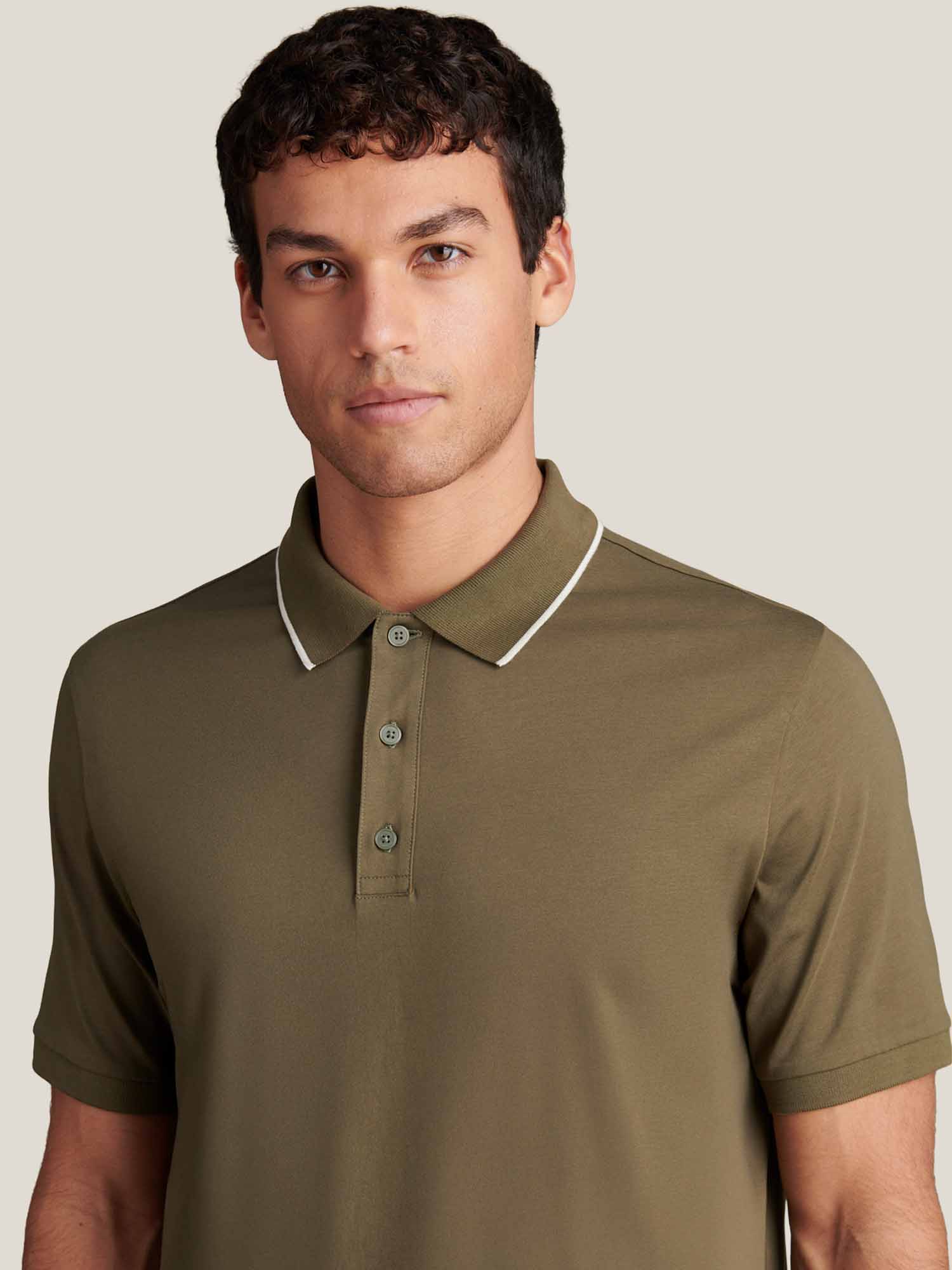 Peckham Rye Mercerised Cotton Tipped Sea Turtle Polo Shirt - Image 5