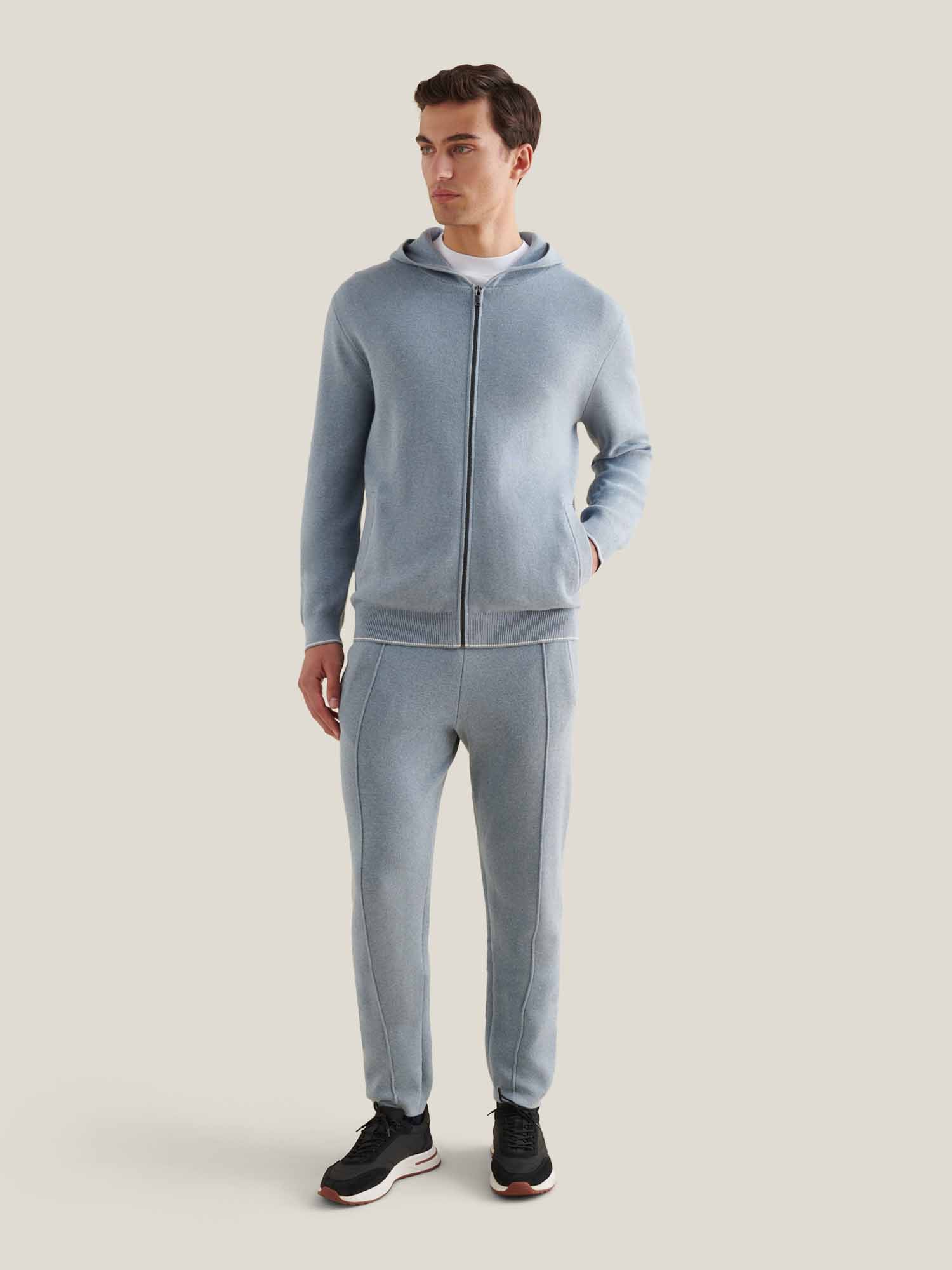 Peckham Rye Milano Knit Blue Blizzard Sweatpants - Image 5