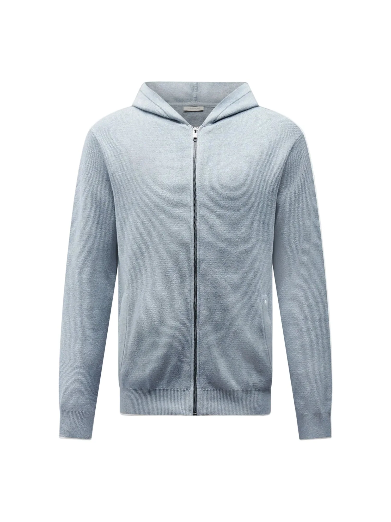 Peckham Rye Milano Knit Blue Blizzard Zip-Up Hoodie - Image 3