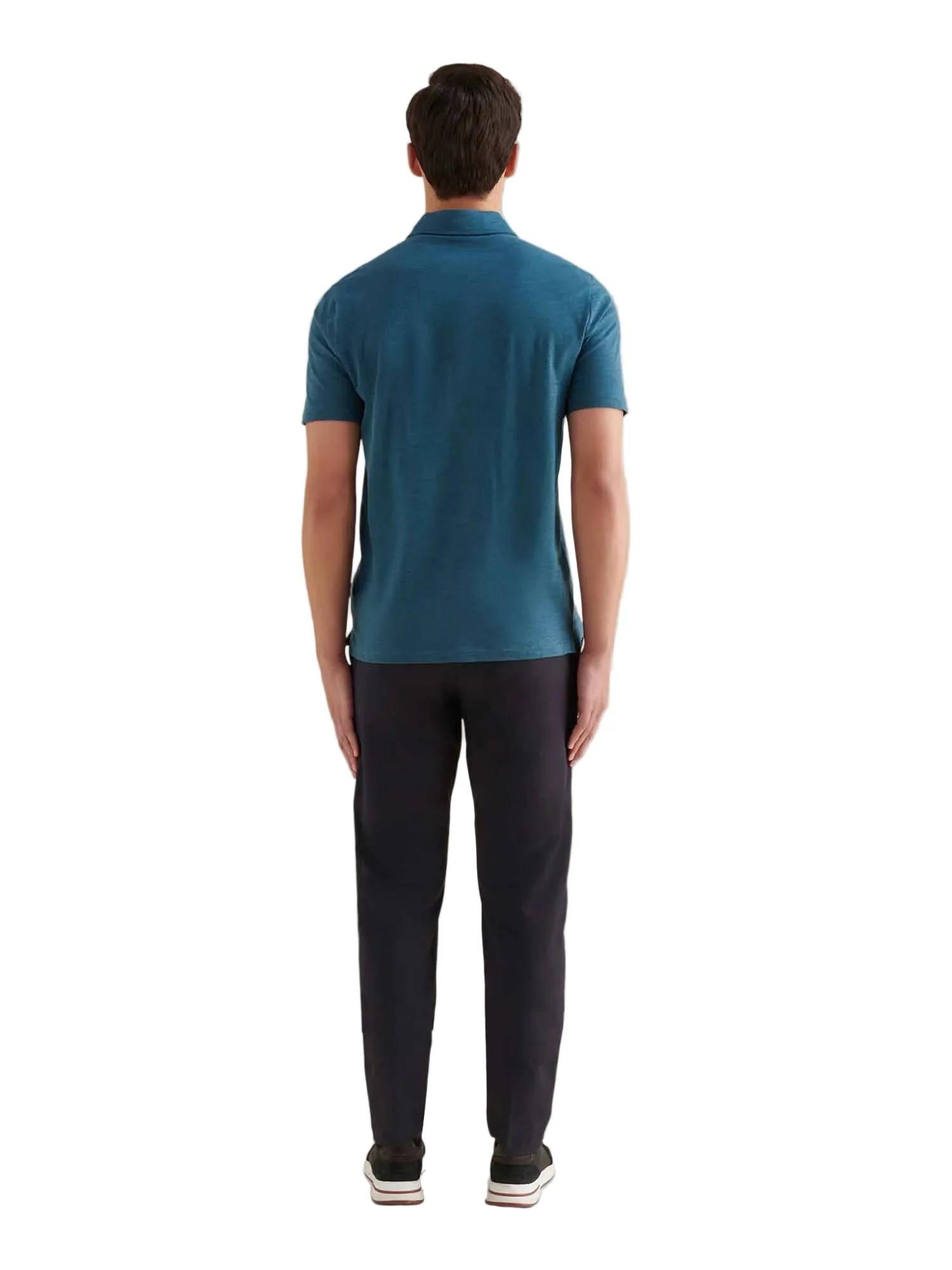 Peckham Rye Stretch Dark Sapphire Navy Cotton Trouser - Image 2