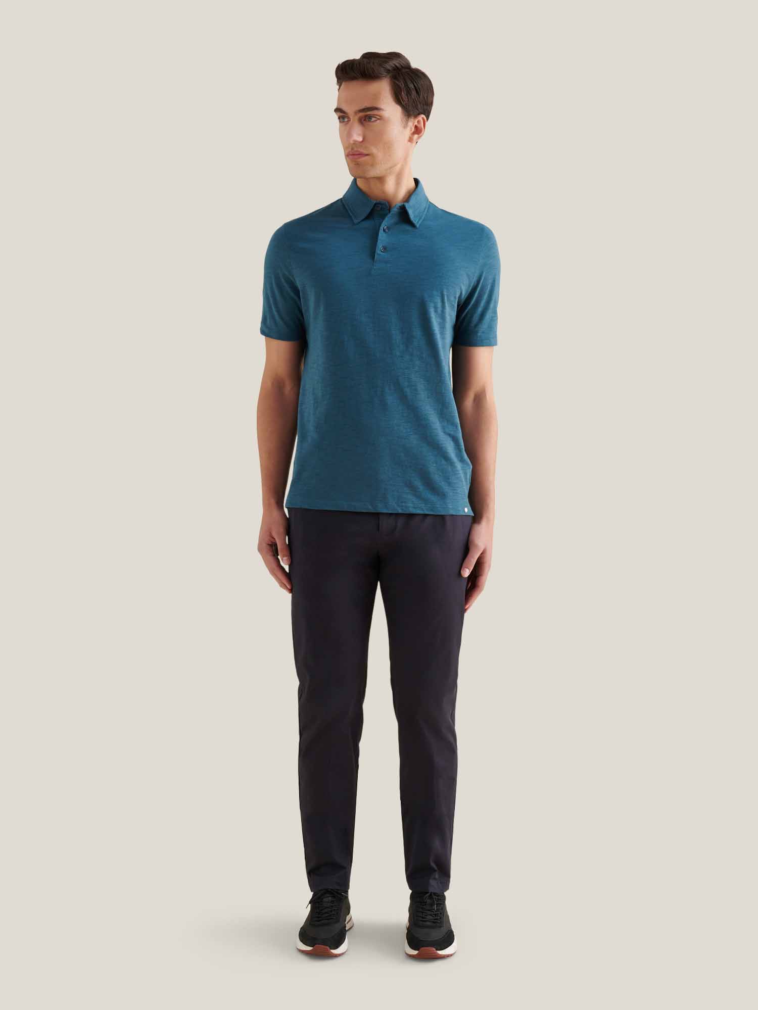 Peckham Rye Stretch Dark Sapphire Navy Cotton Trouser - Image 5